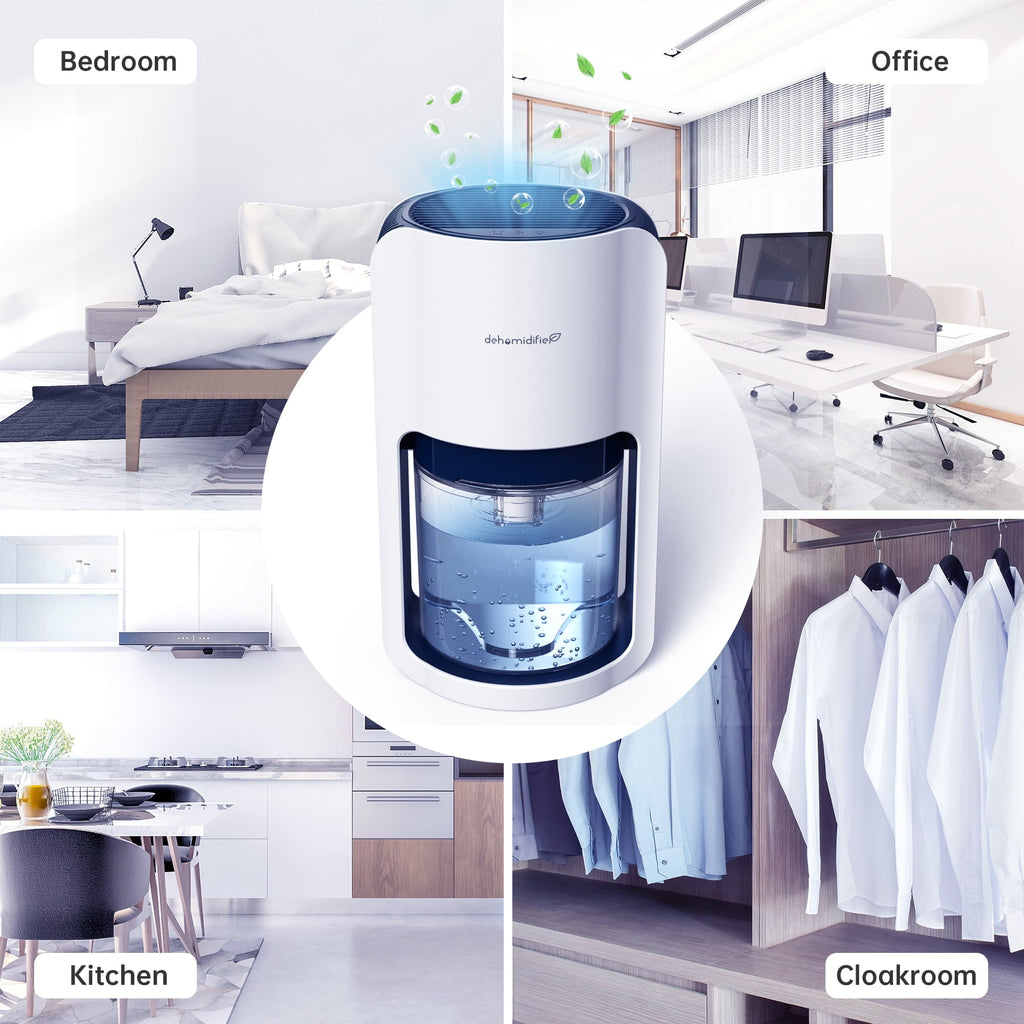 ALROCKET 1200ML Portable Quiet Dehumidifier (480 Sq ft) Automatic Defrosting Dehumidifier for Bedroom