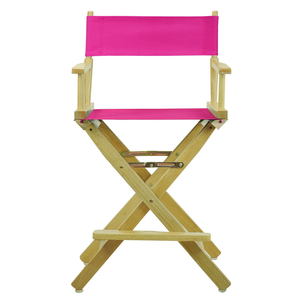 "24" Director's Chair White Frame-Purple Canvas"
