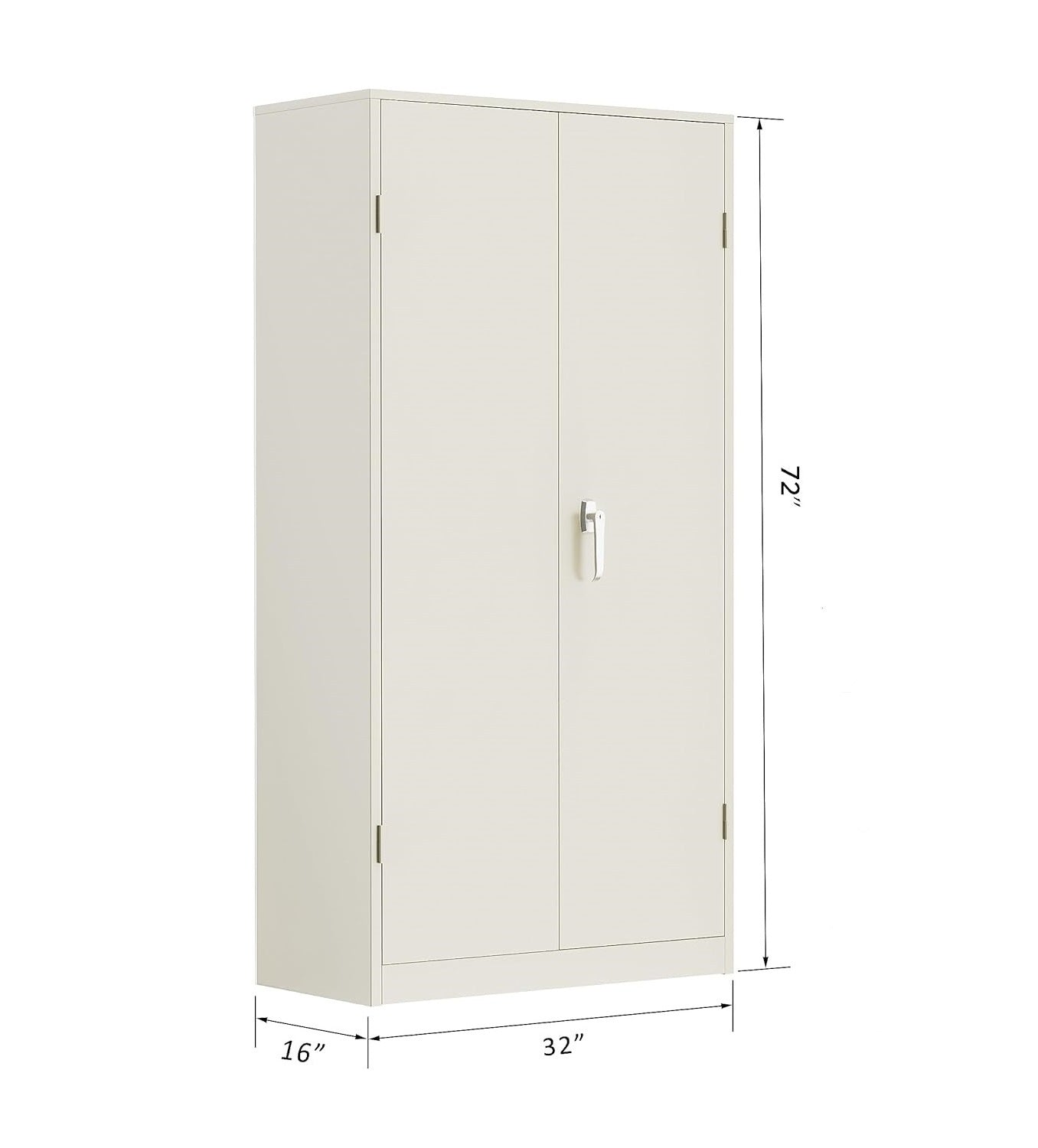 71" Metal Garage Storage Cabinet with Locking Doors and Adjustable Shelves for Home, Office(Black)