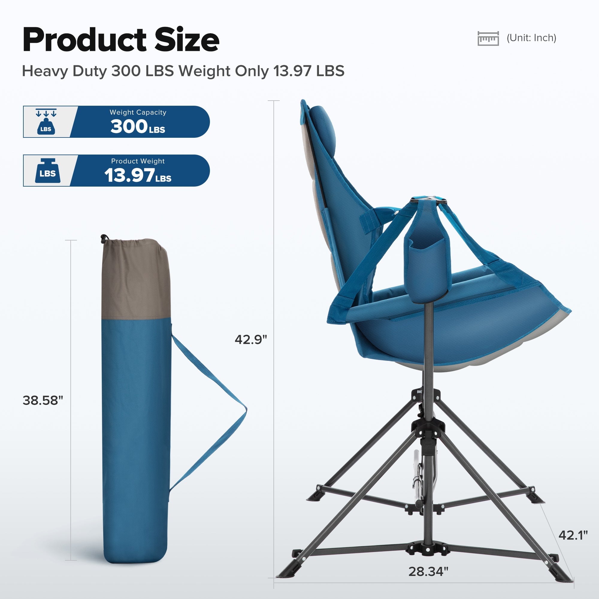 Alpha Camper Hammock Camping Chair Folding Rocking Chair