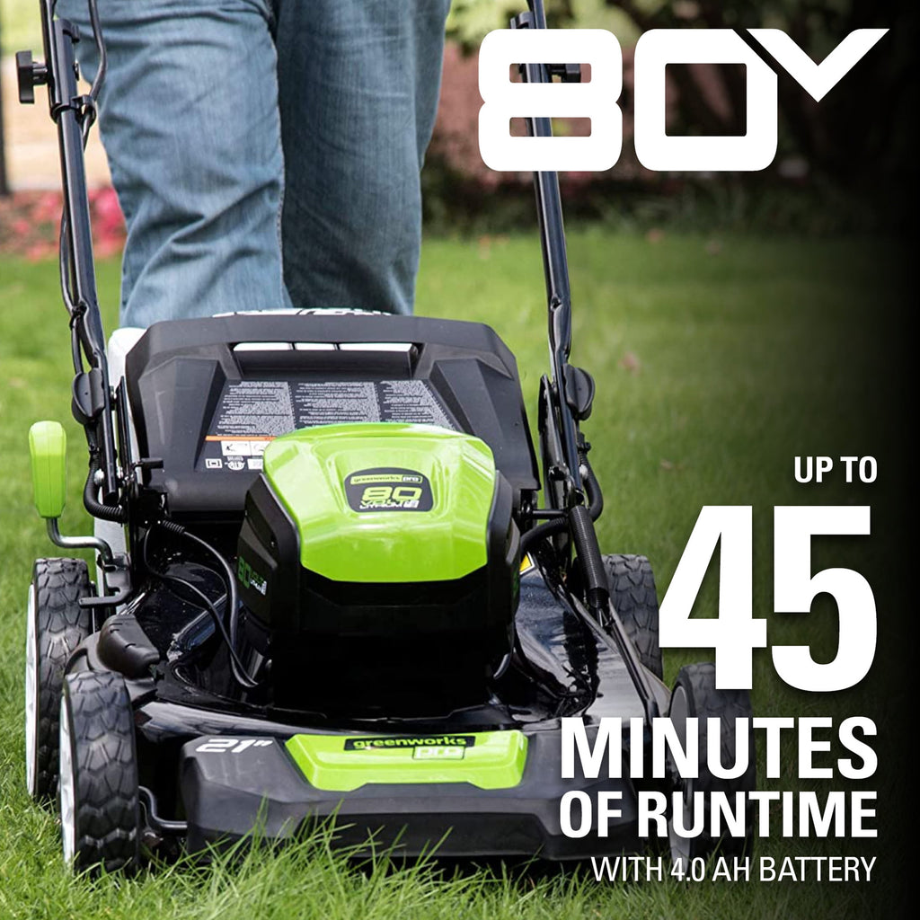 Greenworks 80V 21" Push Mower with 4Ah Battery & Charger 2501202VT