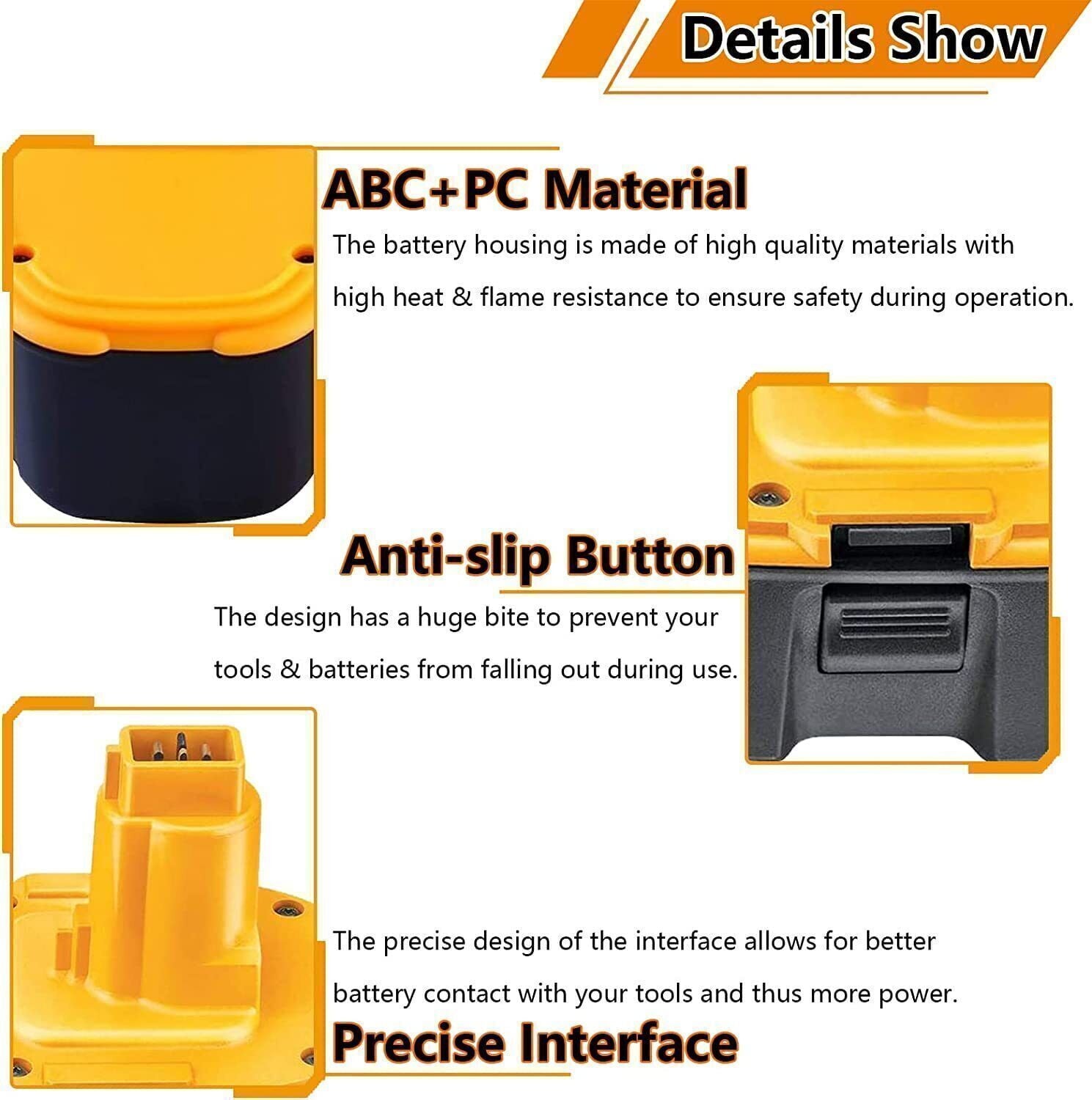 2Pack 18V Battery for Dewalt 18 Volt XRP Battery DC9096-2 DC9098 DC9099 DW9096