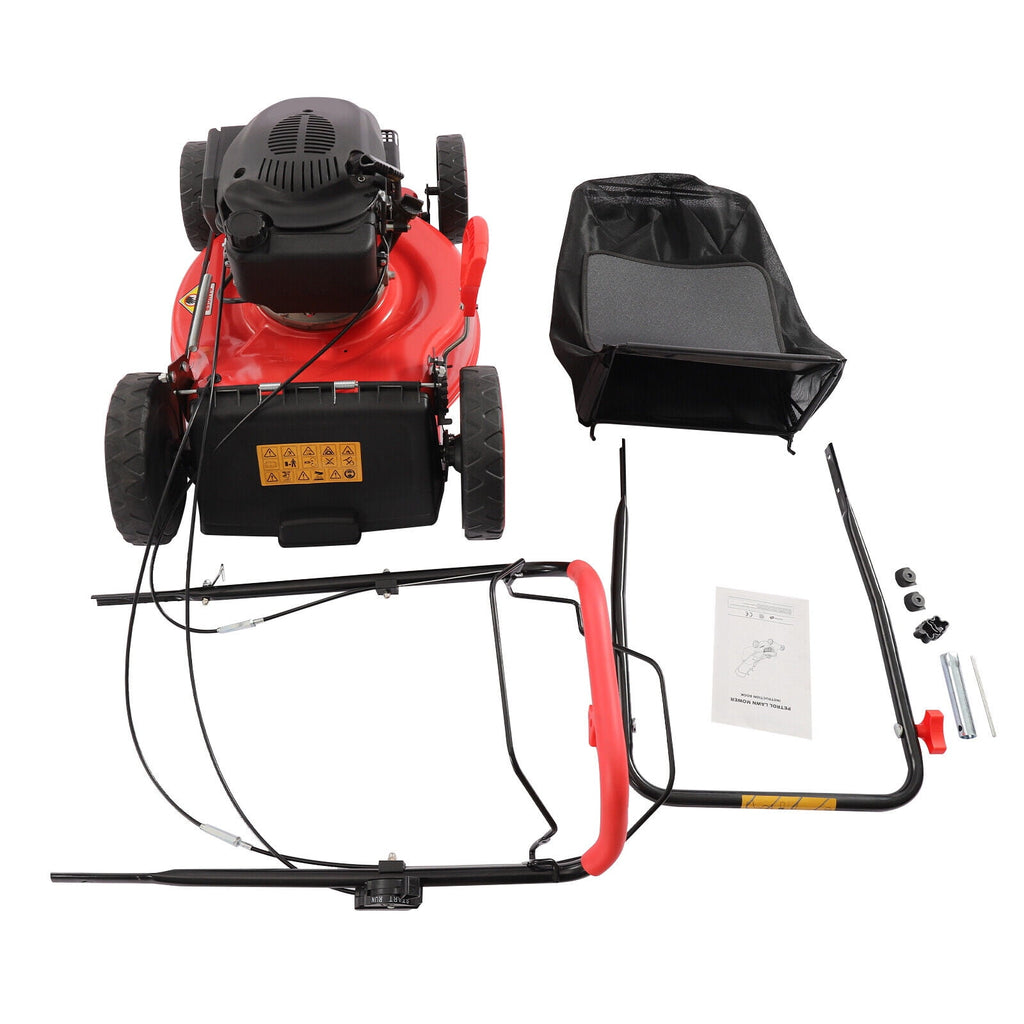 4-Stroke 173cc 4000W(6.0HP) Engine Gas Powered Lawn Mower w/ Walk-Behind Handle