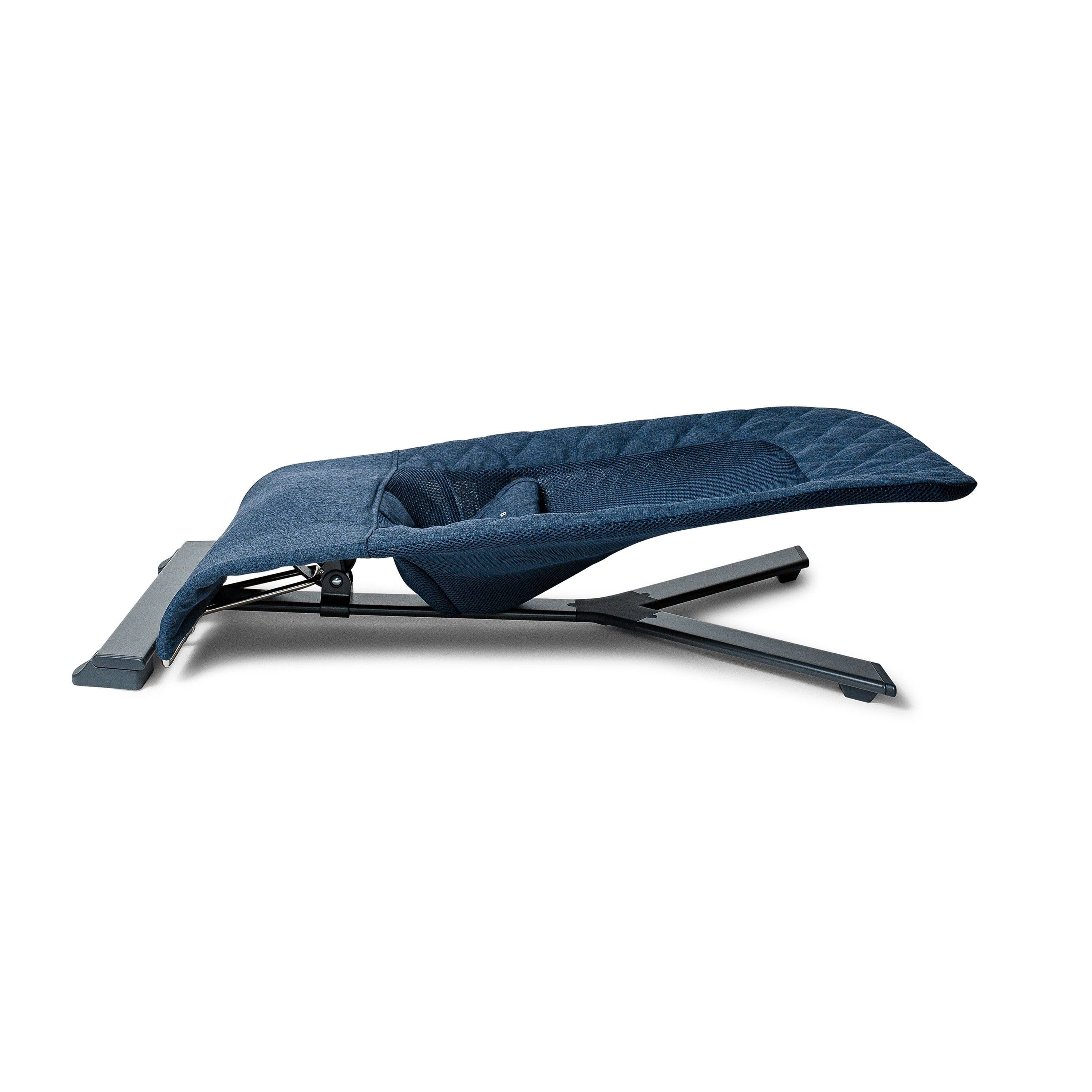 Baby Delight Alpine Deluxe Portable Infant Bouncer - for Use 0-6 Months- Quilted Indigo