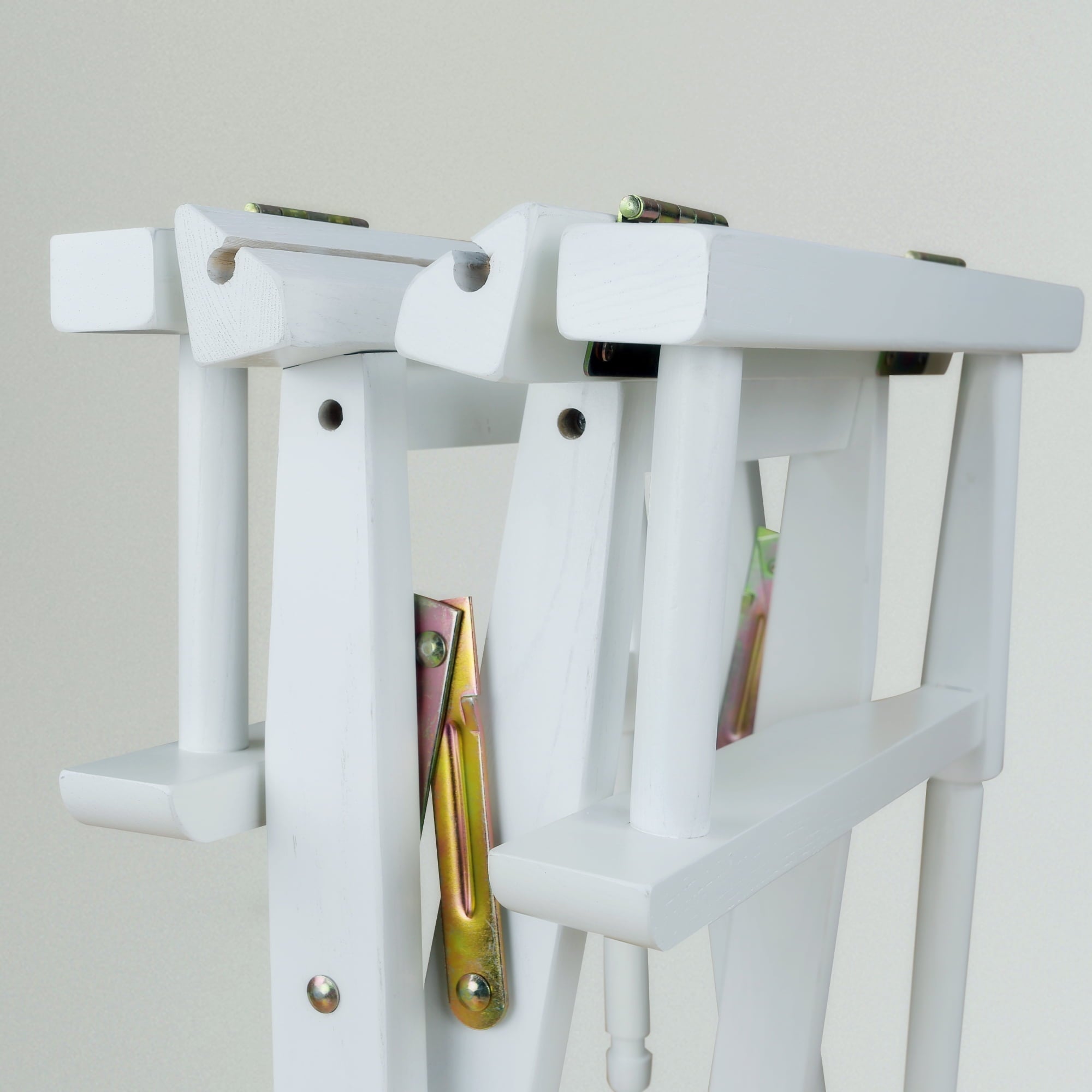 "24" Director's Chair White Frame-Purple Canvas"