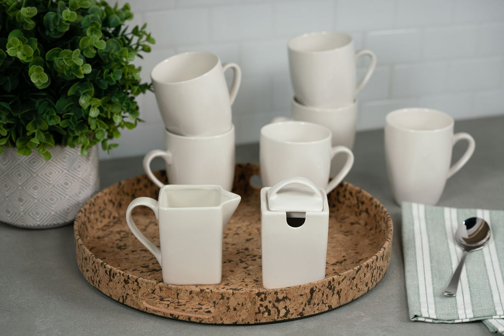 10 Strawberry Street Nova Square 40 Piece Stoneware Dinnerware Set, Gray