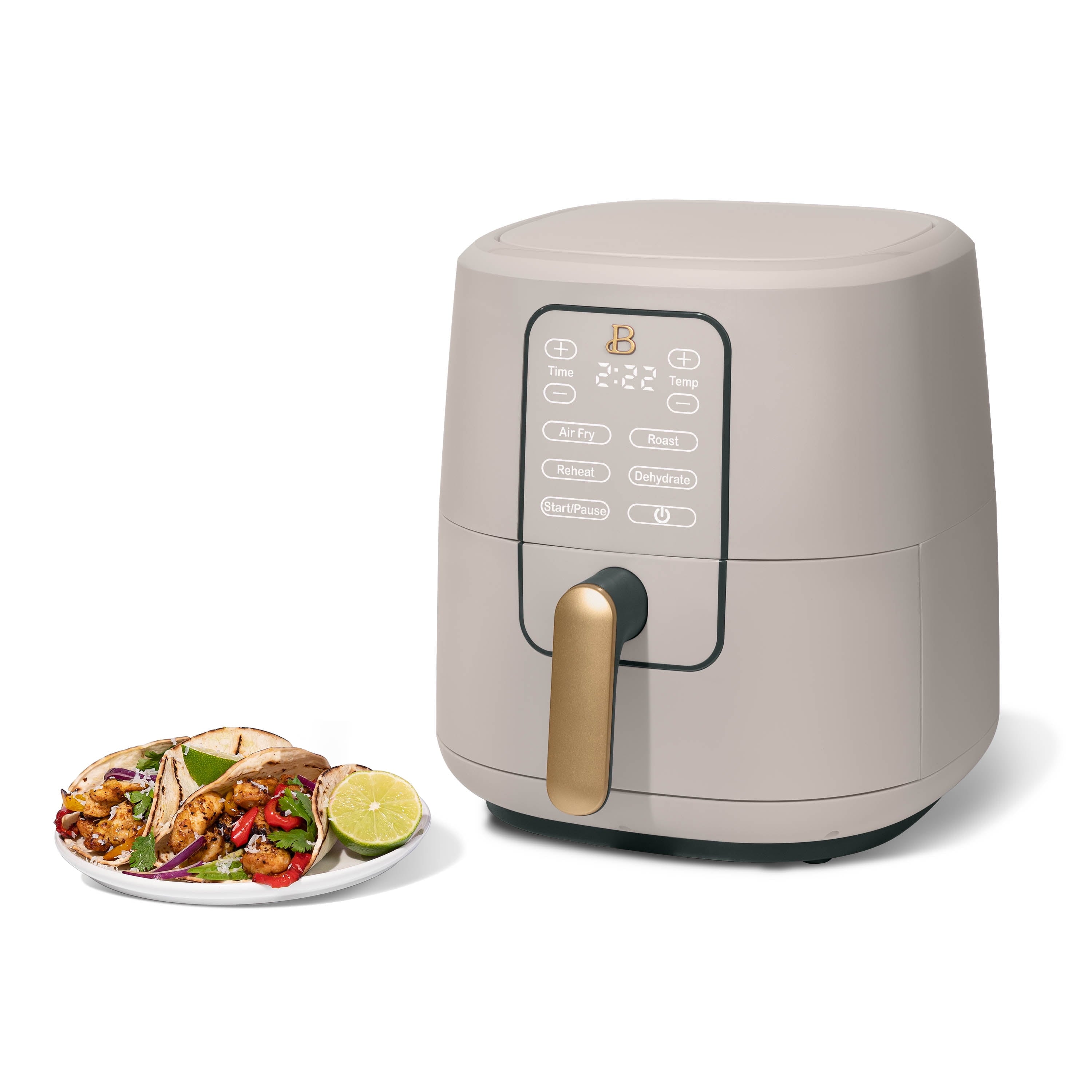 Beautiful 6 Qt Air Fryer with TurboCrisp Technology and Touch-Activated Display, White Icing by Drew Barrymore