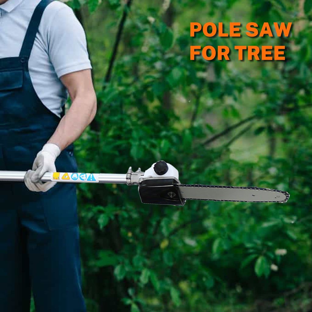 10-IN-1 String Trimmer Gas Powered, 33cc Multi-Functional Weed Eater Set w/2 Stroke Engine, Adjustable 90° Hedge Trimmer, 10" Gas Chainsaw, Brush Cutter, Protection Kit