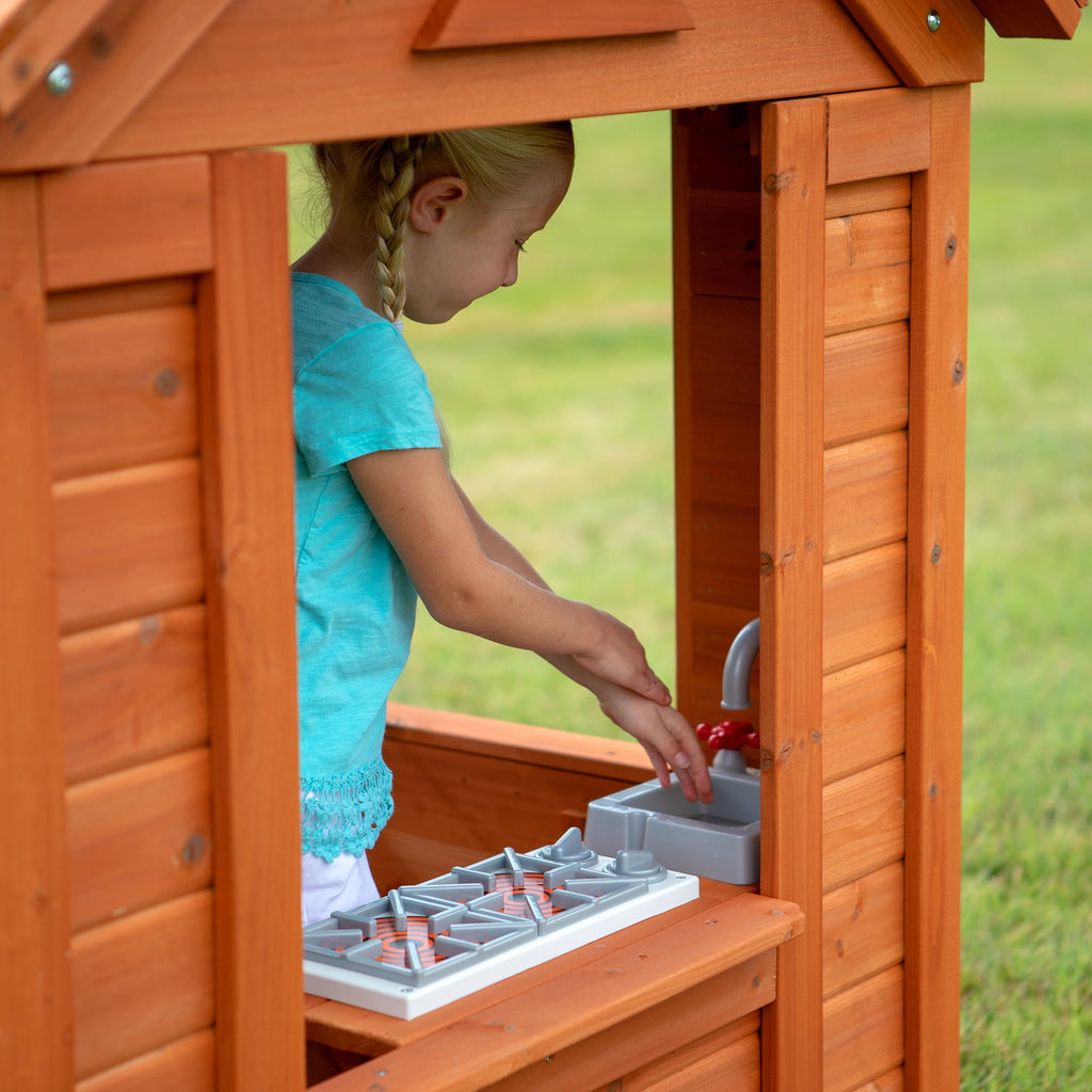 Backyard Discovery Timberlake Cedar Wooden Playhouse