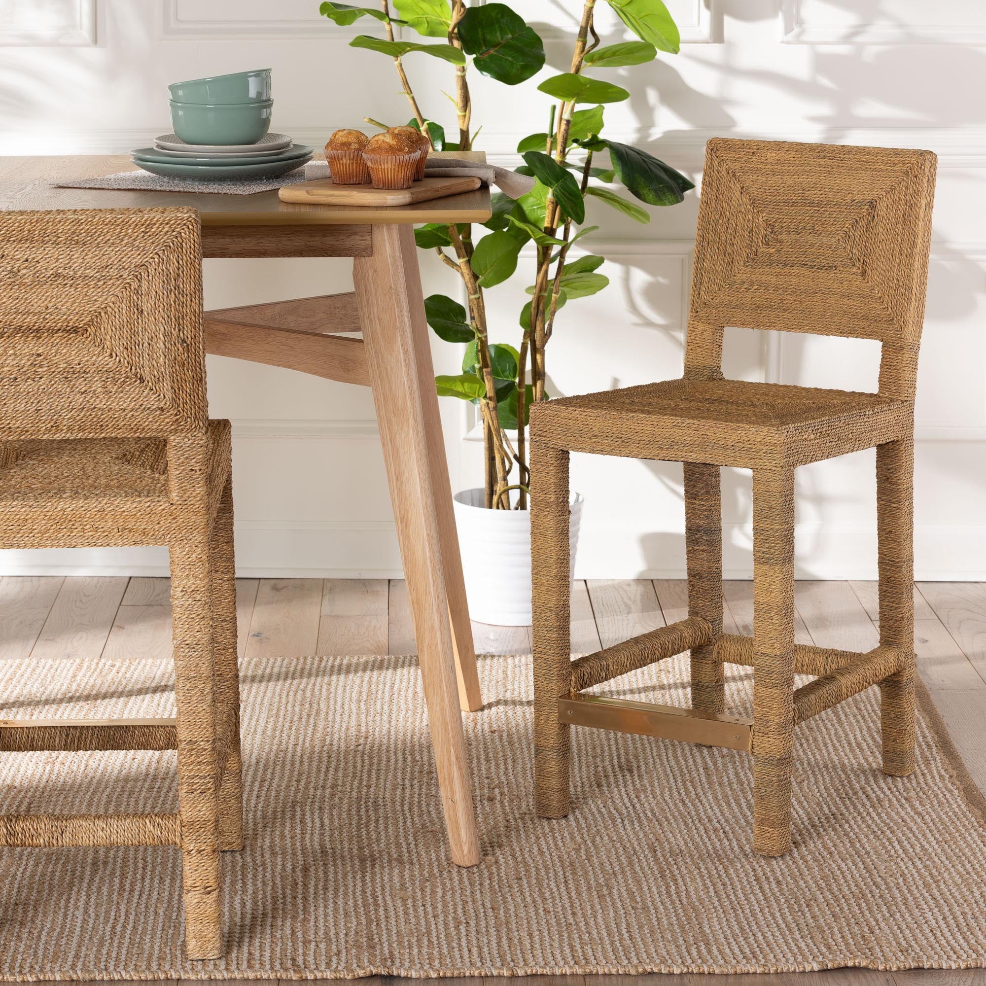bali & pari Anfield Boho Counter Stool, One Size, Natural