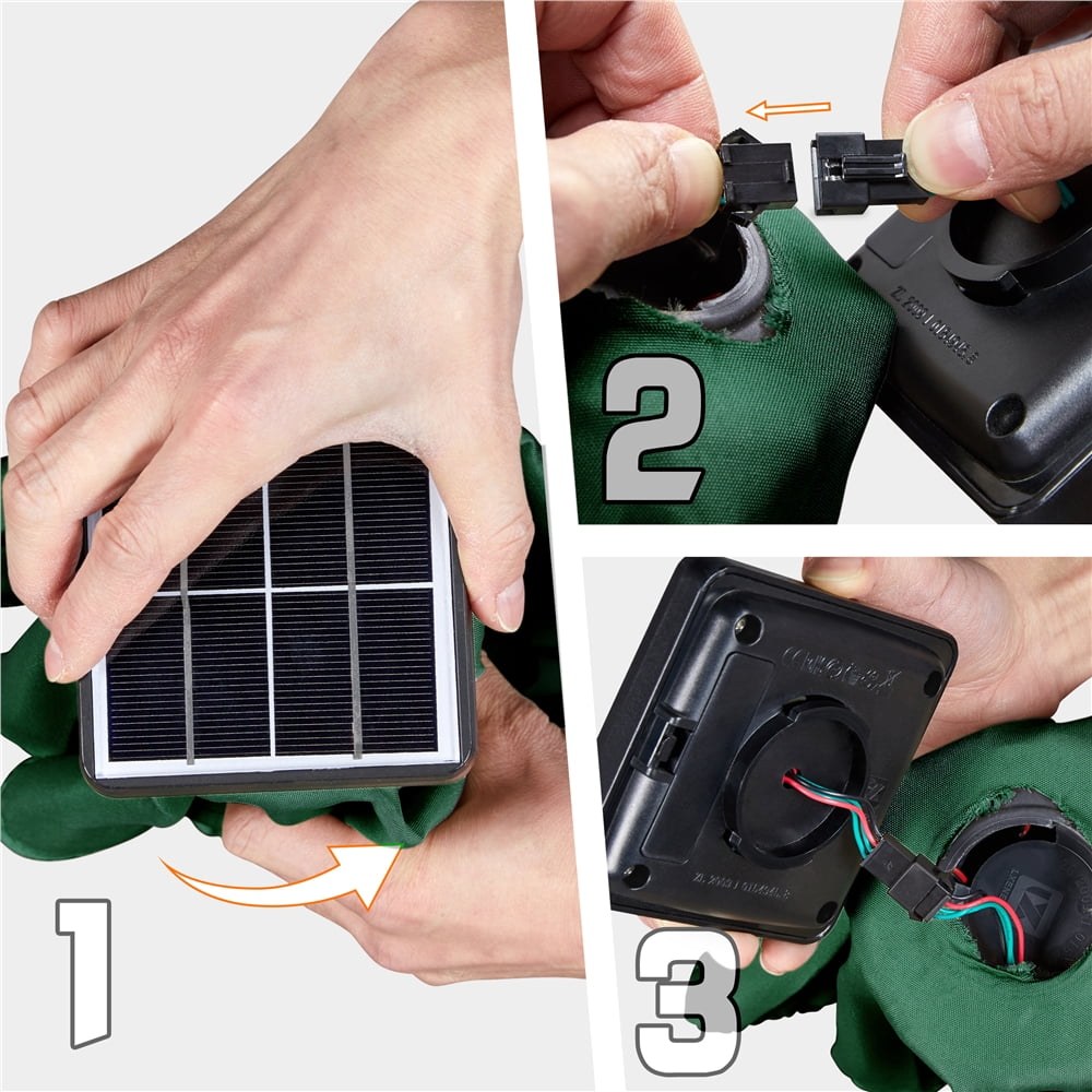 Alden Design 7.5ft Standard Patio Umbrella with LED Lights, Tan