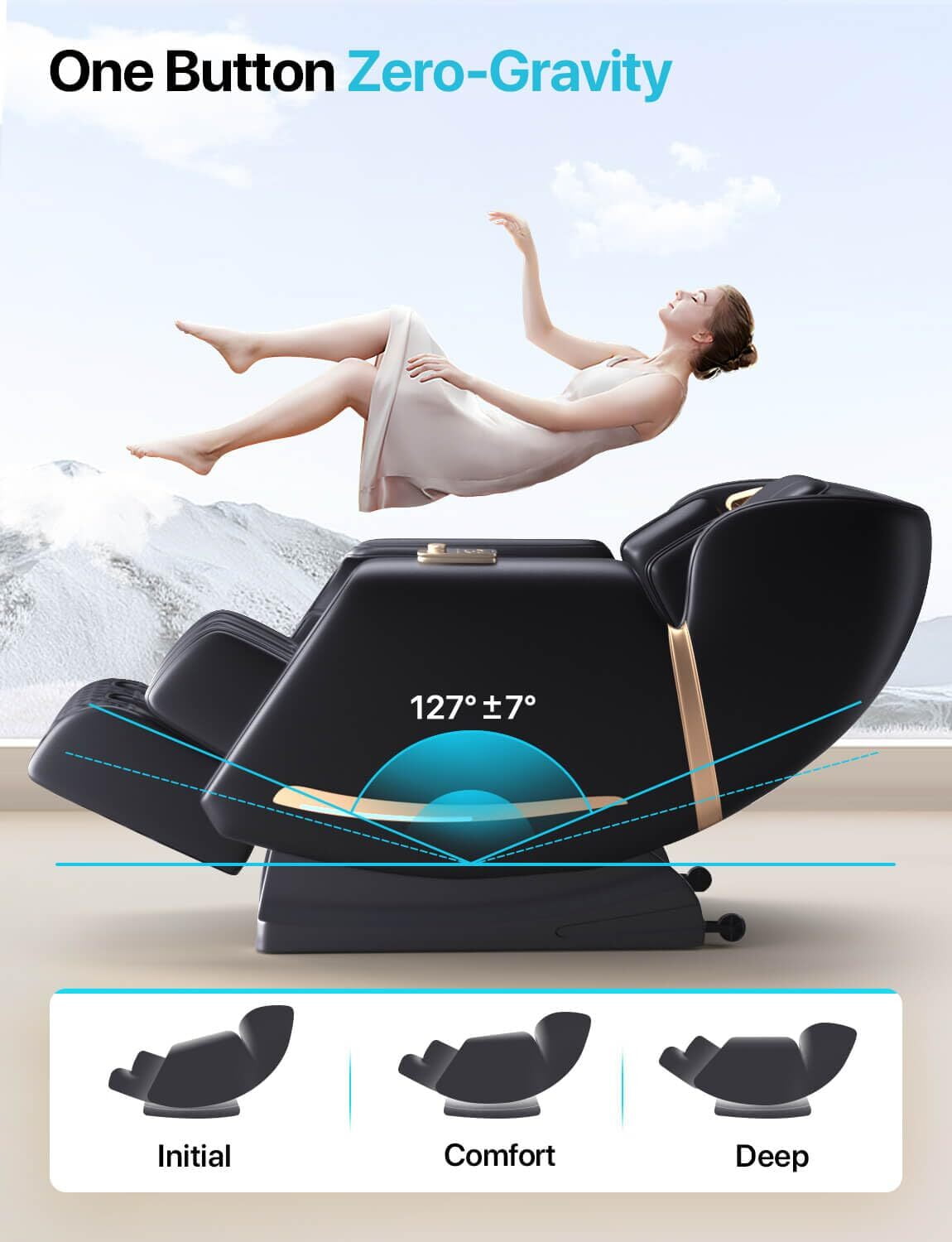 ALLJOY 4D Massage Chair Recliner Full Body Massage Chairs Zero Gravity Massage Chair,Gift for Mom Dad Women Men