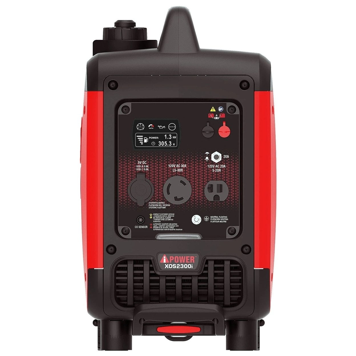 A-iPower 2300 Watt Portable Generator Inverter With Portability Kit and CO Sensor