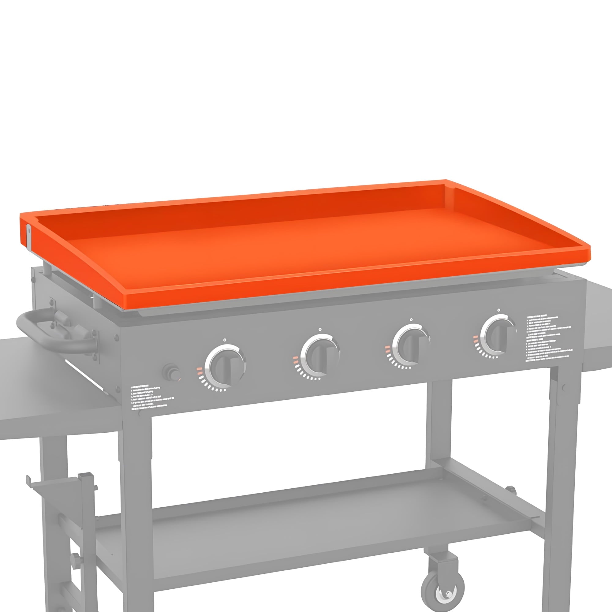 36 Inch Blackstone Griddle with Orange Cover, Heavy Duty Food Grade Silicone Grill Cover