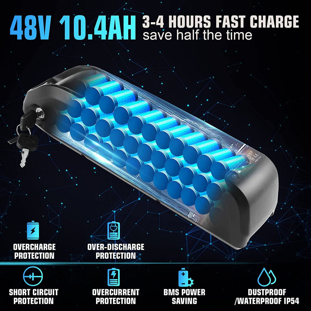 ANCHEER 500W Electric Bike for Adults 27.5" Electric Mountain Bike 3 Hours Fast Charge, Ebike for Adults with 48V 10.4Ah Removable Battery, Color LCD Display UL2849