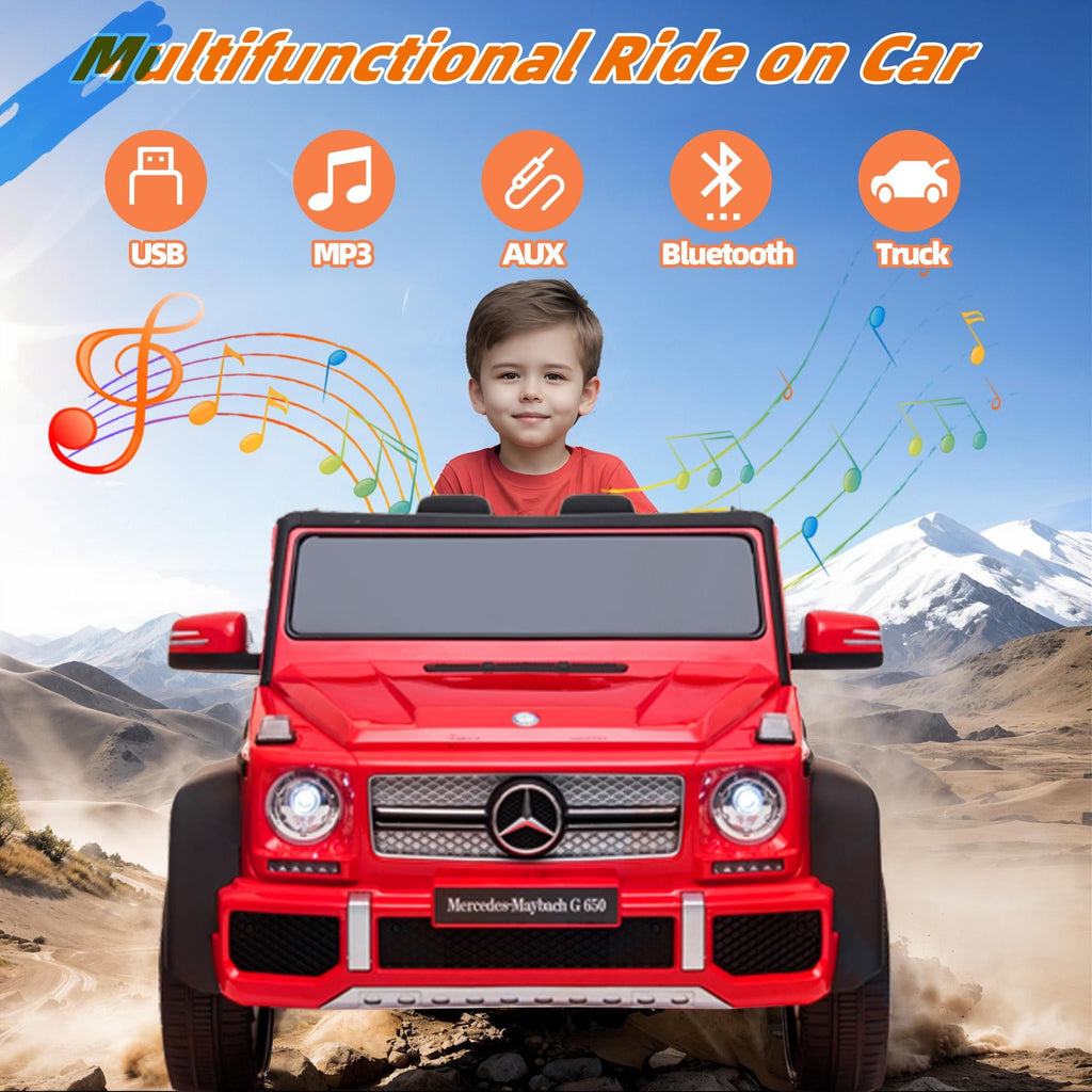 24V Ride on Car with Remote Control for Kids Mercedes Benz Ride on Car Toy for Boys and Girls 3-6 Years Old, Electric Vehicle, Bluetooth, LED Light, White