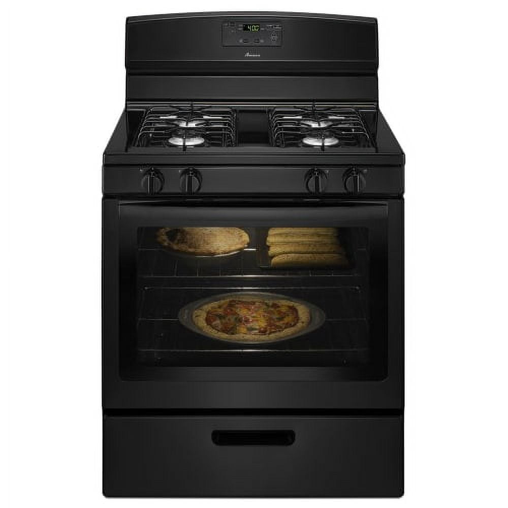 Amana AGR5330BA 30 Inch Wide 5.1 Cu. Ft. Free Standing Gas Range with SpillSaver