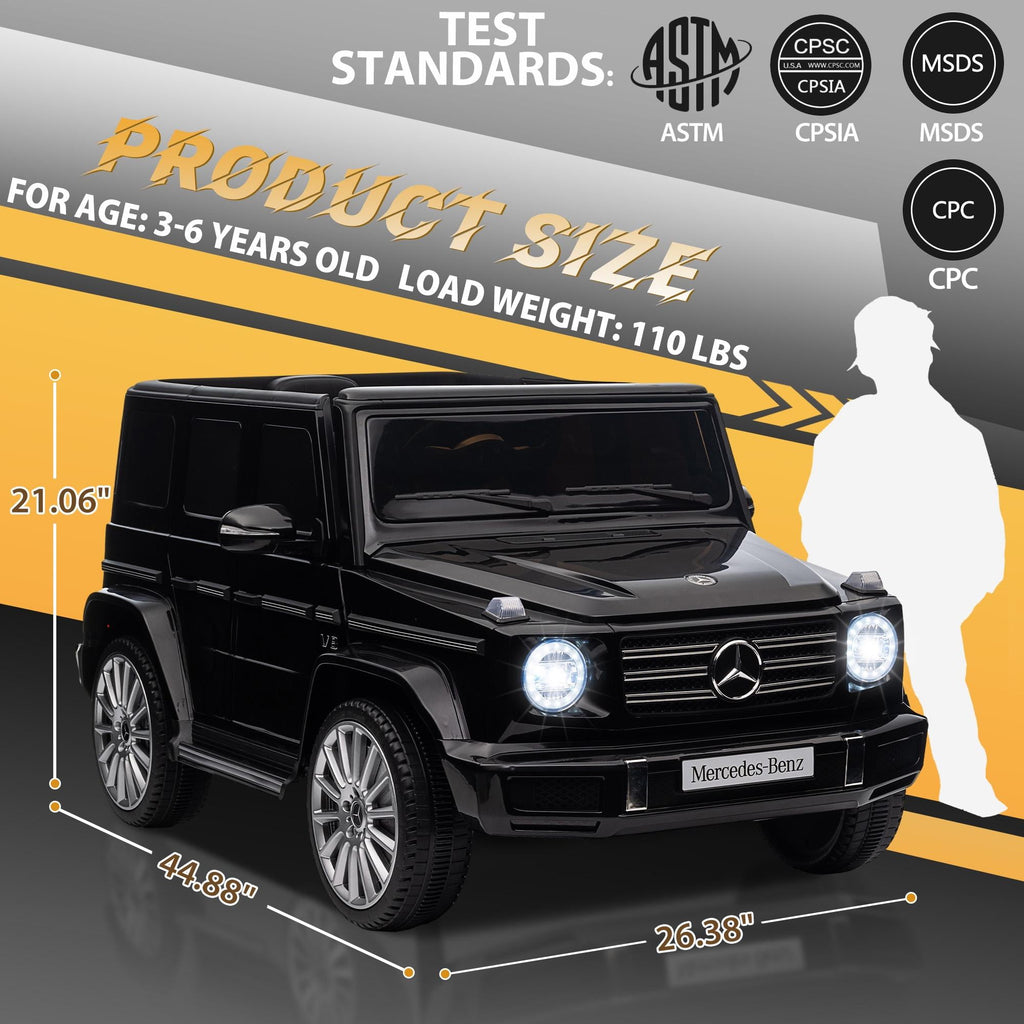 24V Ride on Car with Remote Control for Kids Mercedes Benz Ride on Car Toy for Boys and Girls 3-6 Years Old, Electric Vehicle, Bluetooth, LED Light, White