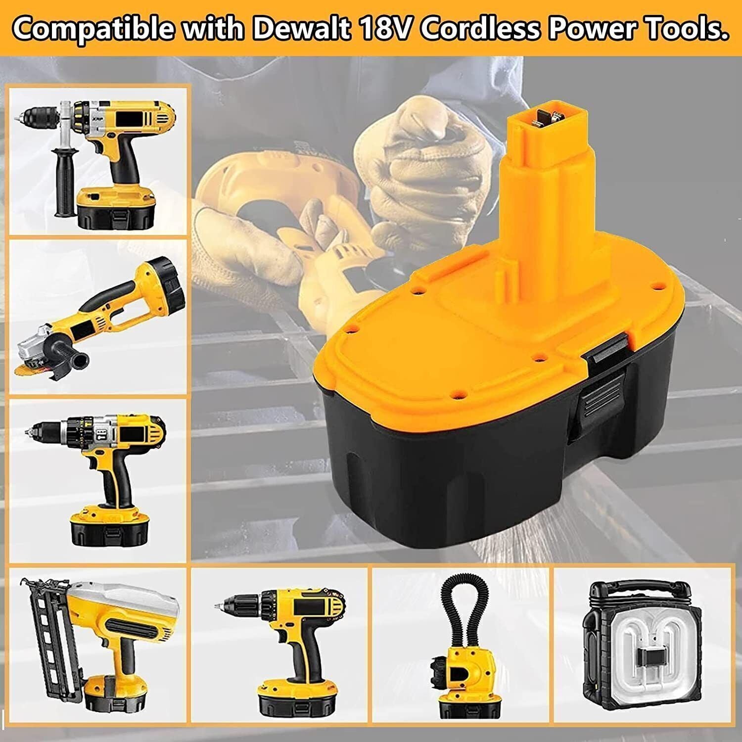 2Pack 18V Battery for Dewalt 18 Volt XRP Battery DC9096-2 DC9098 DC9099 DW9096