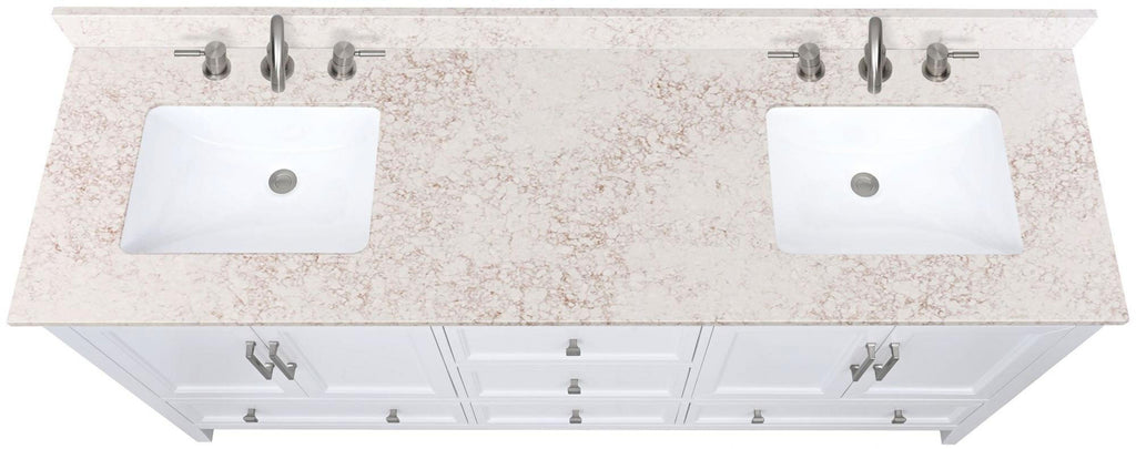 Avanity Qut73-Rs 73" Quartz Vanity Top - Copper
