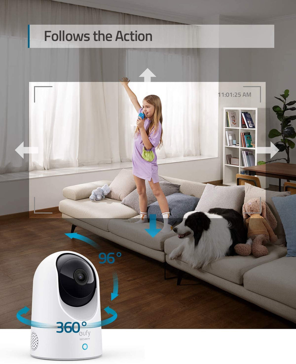 Anker eufy 2K Indoor Security Camera Solo IndoorCam P24|2-Way Audio Night Vision, Motion Tracking
