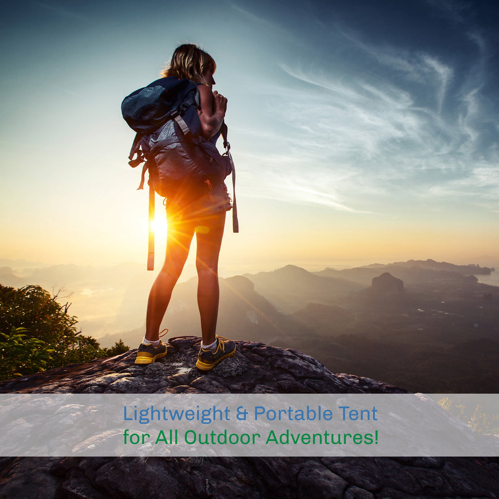 2-Person Dome Tent- Rain Fly & Carry Bag- Easy Set Up-Great for Camping Backpacking Hiking & Outdoor Music Festivals by Wakeman Outdoors (Yellow)