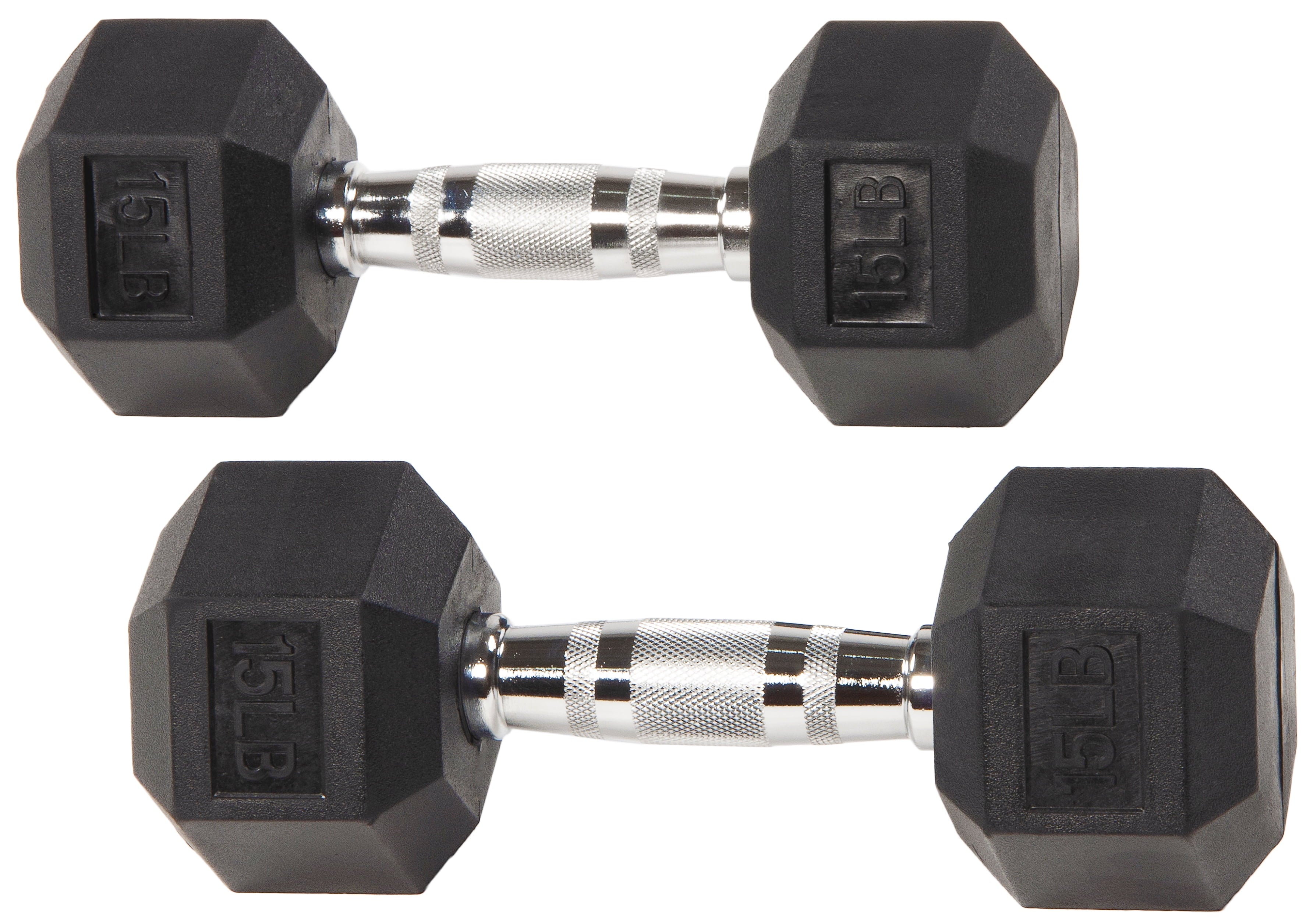 BalanceFrom Rubber Encased Hex Dumbbells, 20 Lbs. Pair