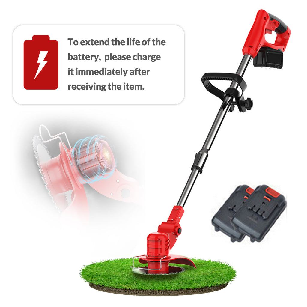 24V 800W Electric Grass Trimmer Cordless With Brushless Electric Machine, Battery Weed Eater, Electric Weed Wacker, Lawn Mower Cordless Pruning Cutter Weed Wacker Garden Trimming Tool