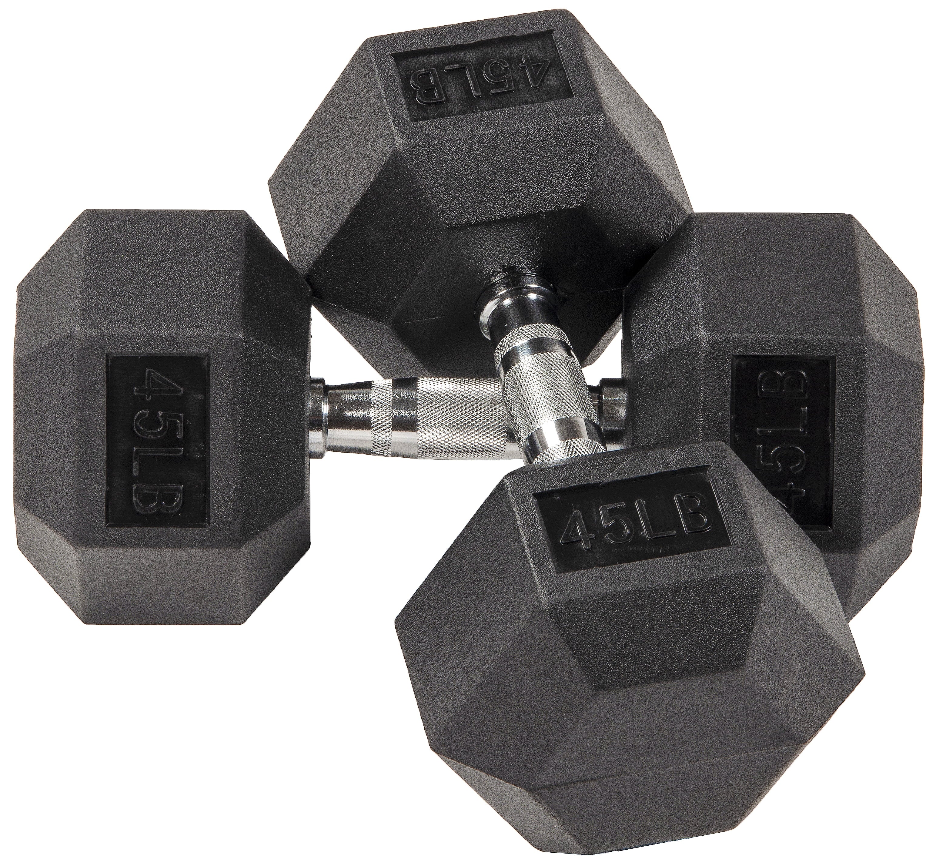 BalanceFrom 100LB Rubber Coated Hex Dumbbell Weight Set with A-Frame Rack, 5-20 lbs Pairs