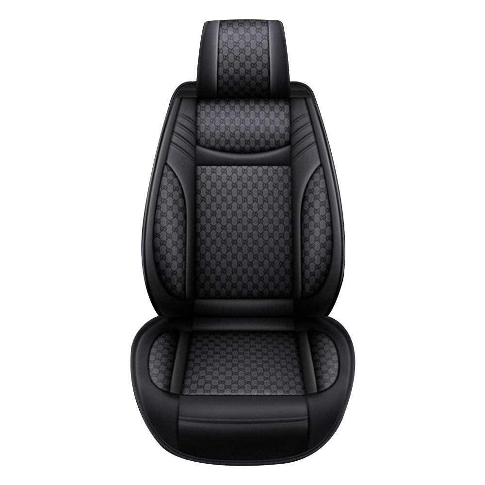 Aotiyer Universal Car Seat Covers 5PCS Full Set Car Seat Covers Accessories Breathable Leather Automotive Seat Covers for Most Cars SUVs Pick-up Trucks