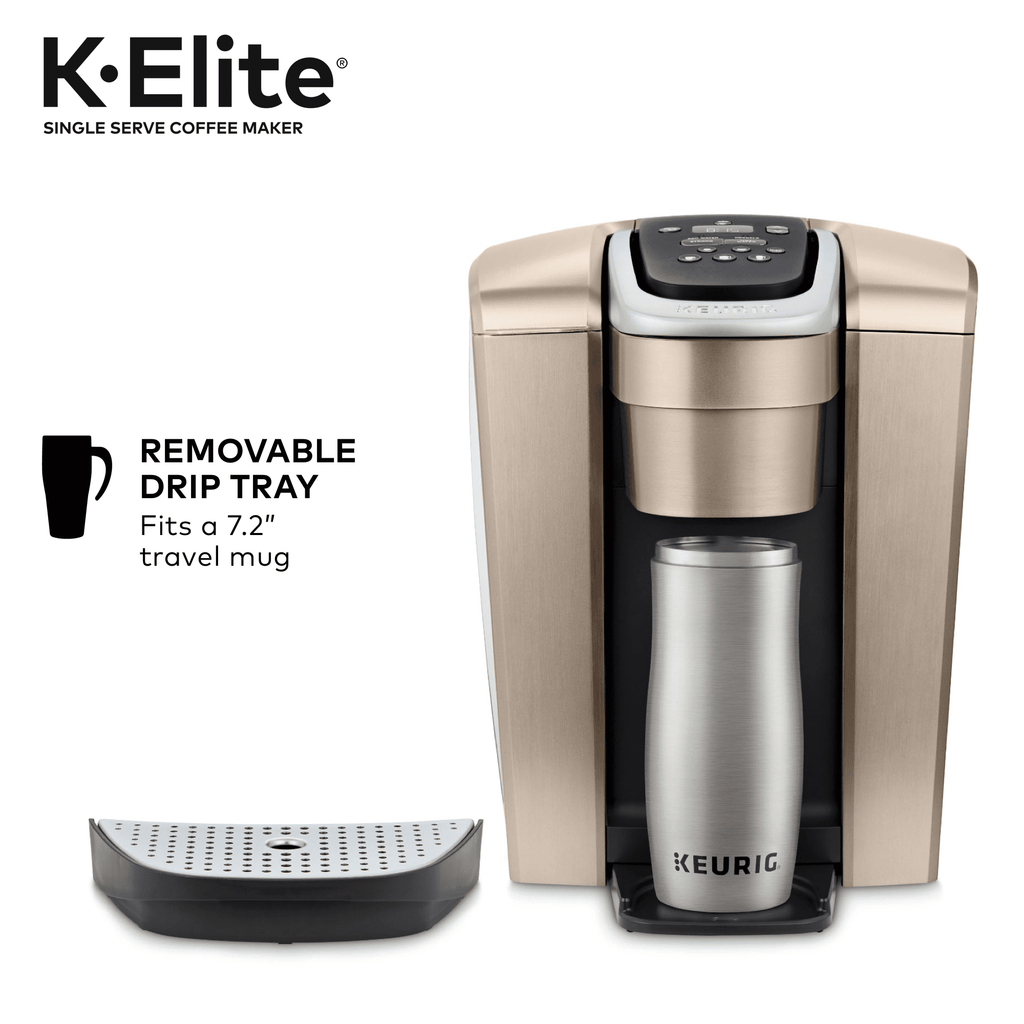 Keurig K-Elite, Single Serve K-Cup Pod Coffee Maker, Brushed Gold