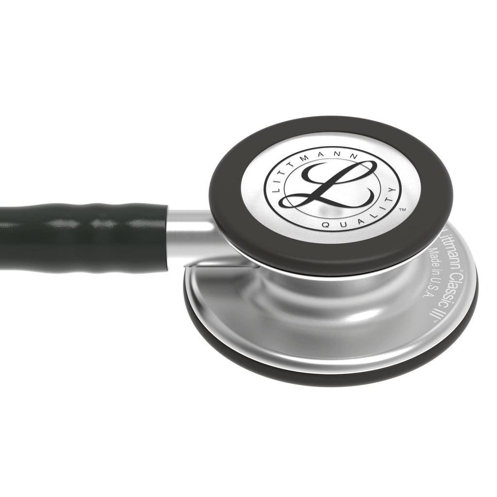 3M Littmann Classic III Stethoscope, Smoke-Finish, Black Tube, 27 inch, 5811