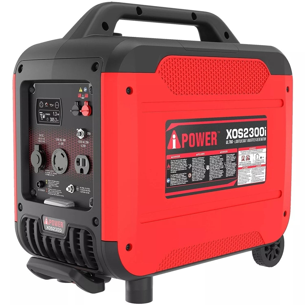 A-iPower 2300 Watt Portable Generator Inverter With Portability Kit and CO Sensor