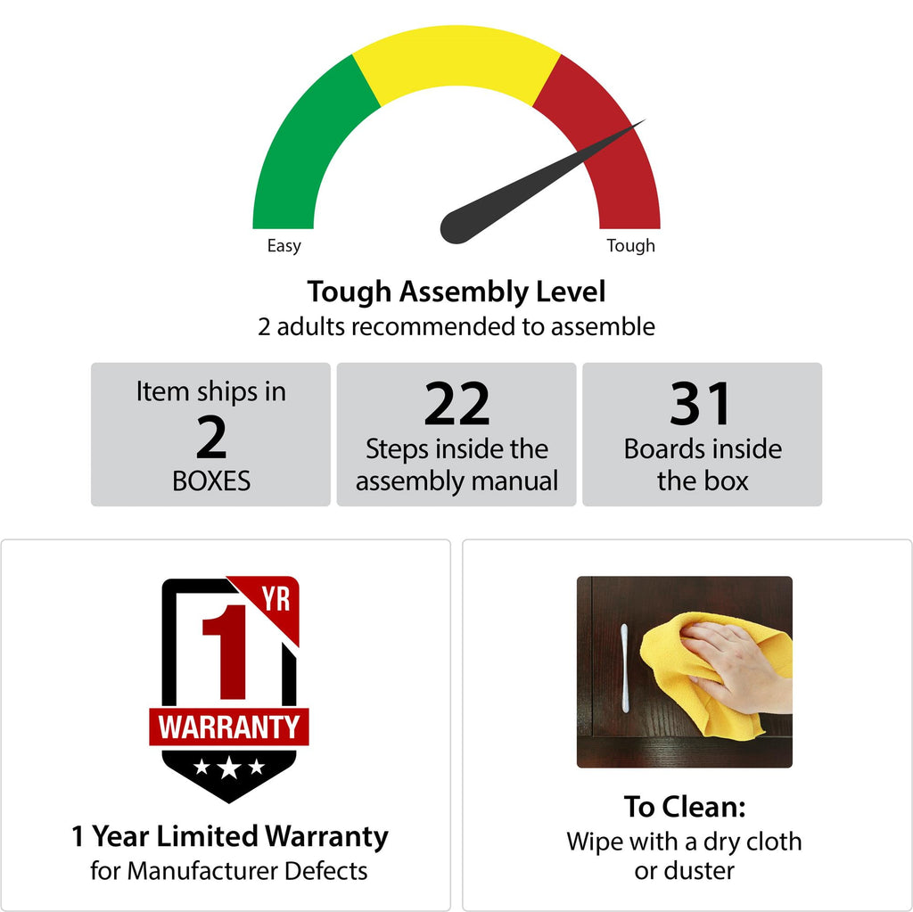 Ameriwood Home Twin Platform Bed with Drawers, Ivory Oak