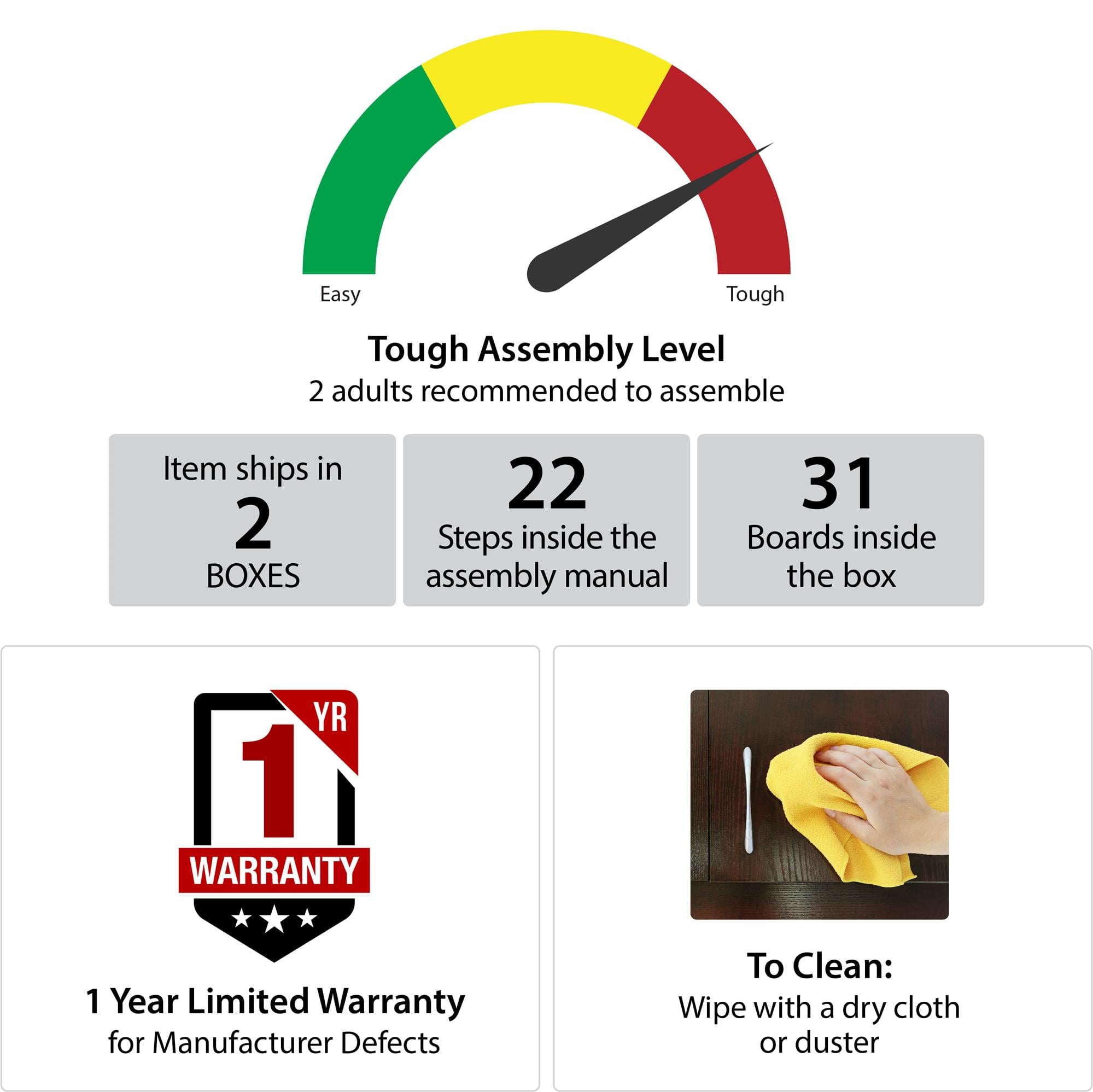 Ameriwood Home Twin Platform Bed with Drawers, Ivory Oak