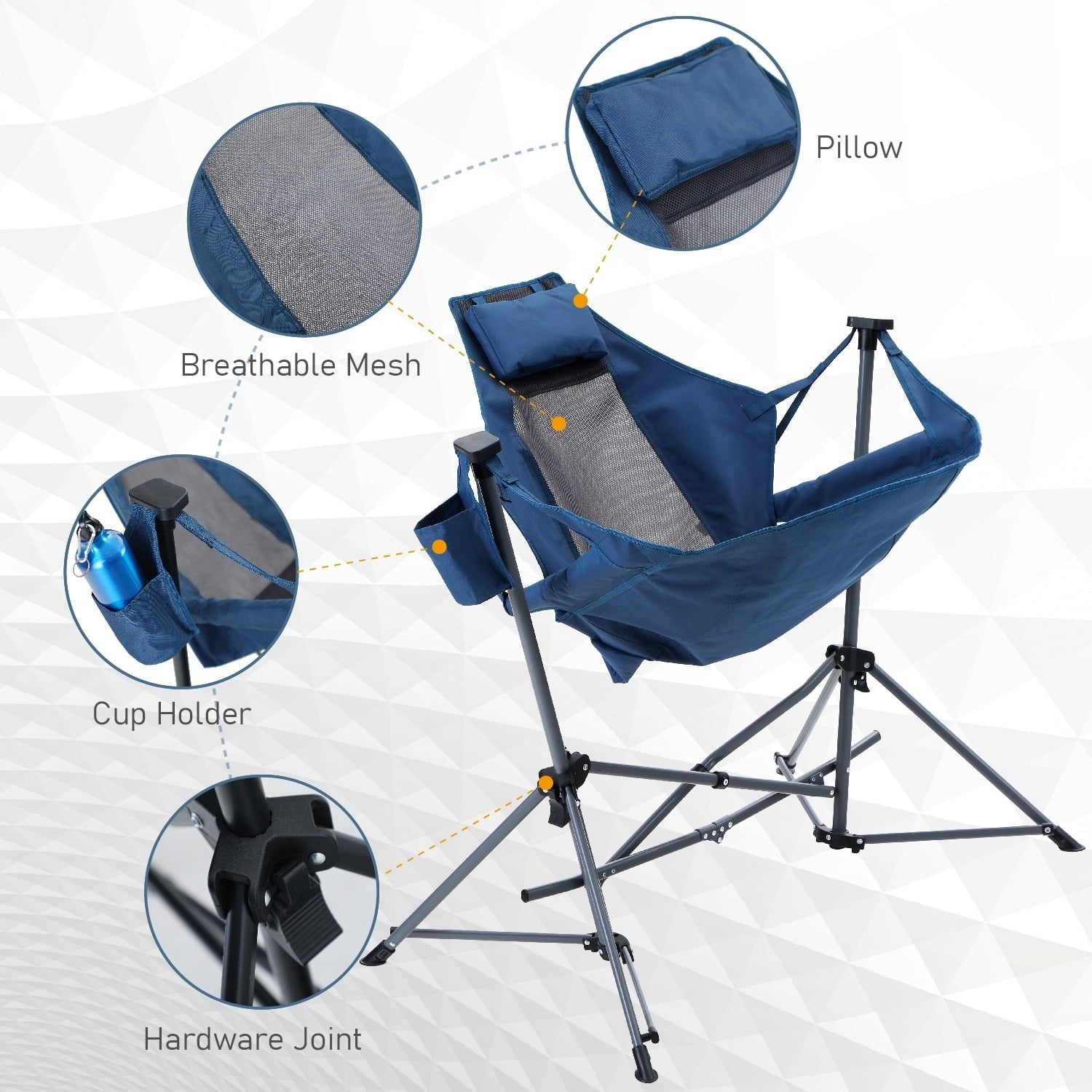 Alpha Camper Hammock Camping Chair Folding Rocking Chair