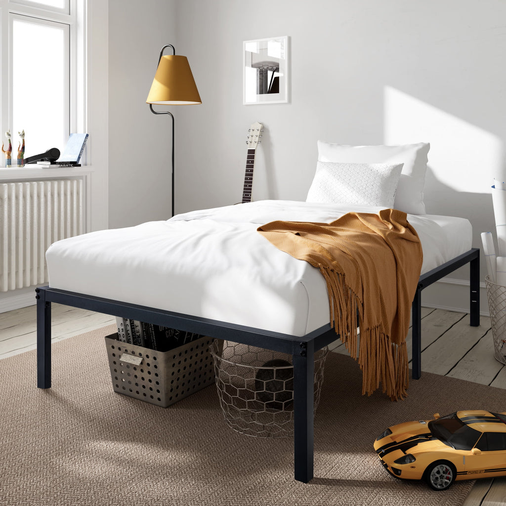 Amolife Heavy Duty Full Size Metal Platform Bed Frame with 16.5'' Large Under Bed Storage Space