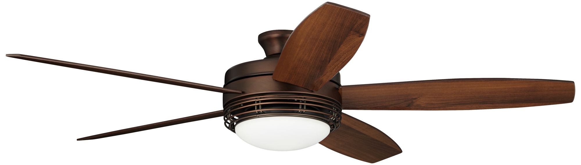 60" Casa Vieja Province Modern Indoor Outdoor Ceiling Fan with Light LED Remote Oil Brushed Bronze Dark Walnut Opal Glass Damp Rated for Patio House