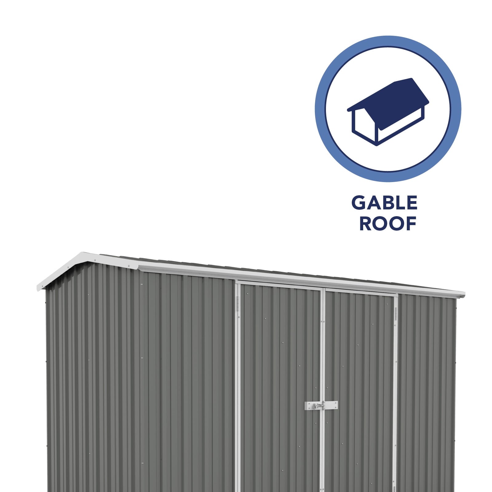 Absco Shed Premier 10 x 5 ft. Galvanized Steel and Metal Storage Shed, Gray