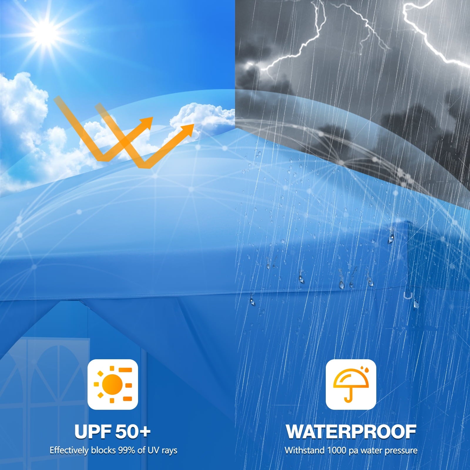 10'x 10' Pop up Canopy 1 Person Setup Canopy Portable Outdoor Party Instant Shelter with 4 Removable Sidewalls & Carrying Bag for Wedding Picnics Camping, White