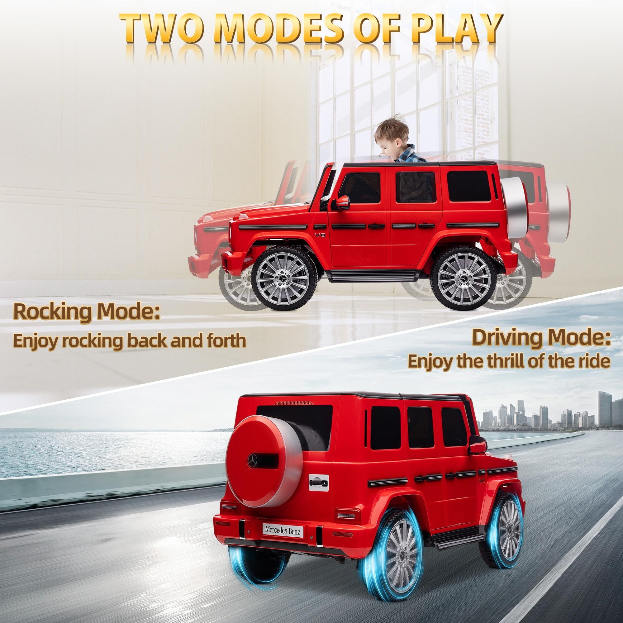 24V Ride on Car with Remote Control for Kids Mercedes Benz Ride on Car Toy for Boys and Girls 3-6 Years Old, Electric Vehicle, Bluetooth, LED Light, White