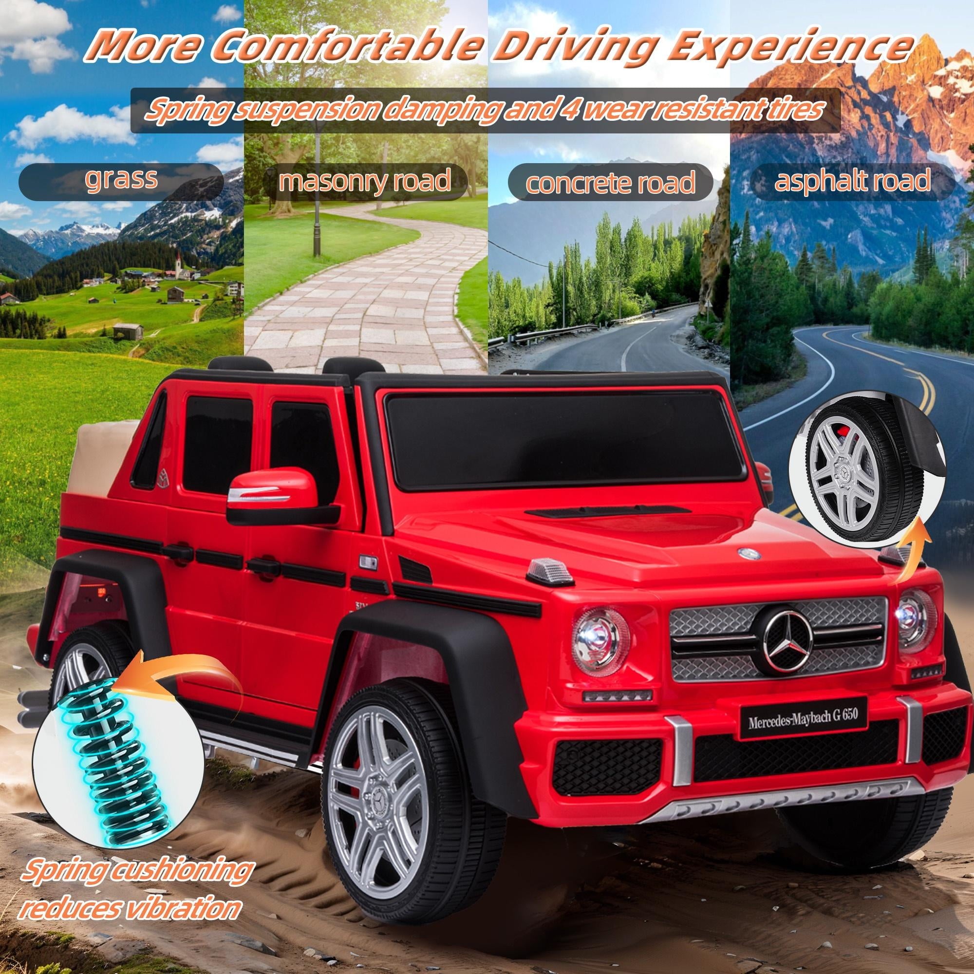 24V Ride on Car with Remote Control for Kids Mercedes Benz Ride on Car Toy for Boys and Girls 3-6 Years Old, Electric Vehicle, Bluetooth, LED Light, White