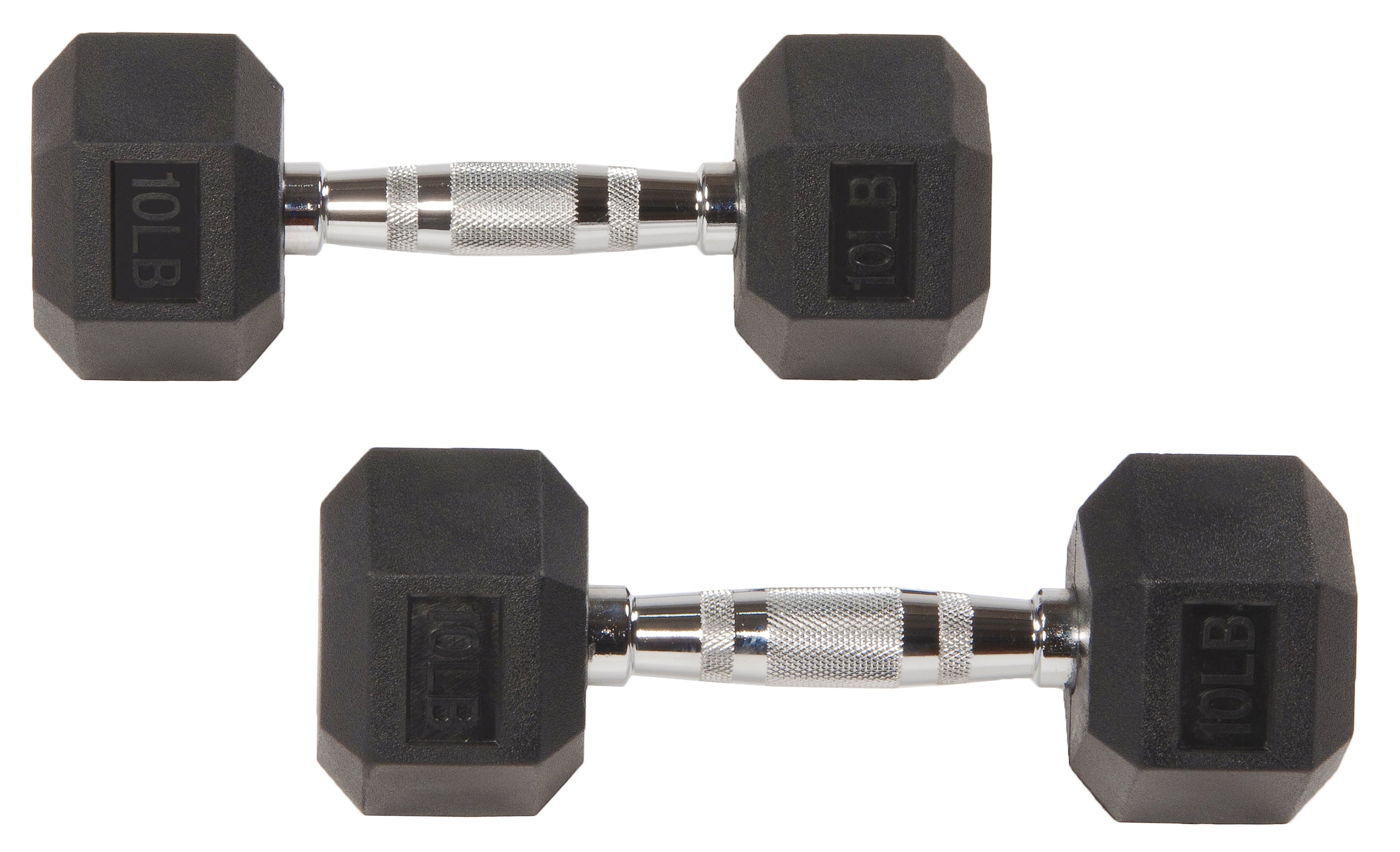 BalanceFrom Rubber Encased Hex Dumbbells, 20 Lbs. Pair