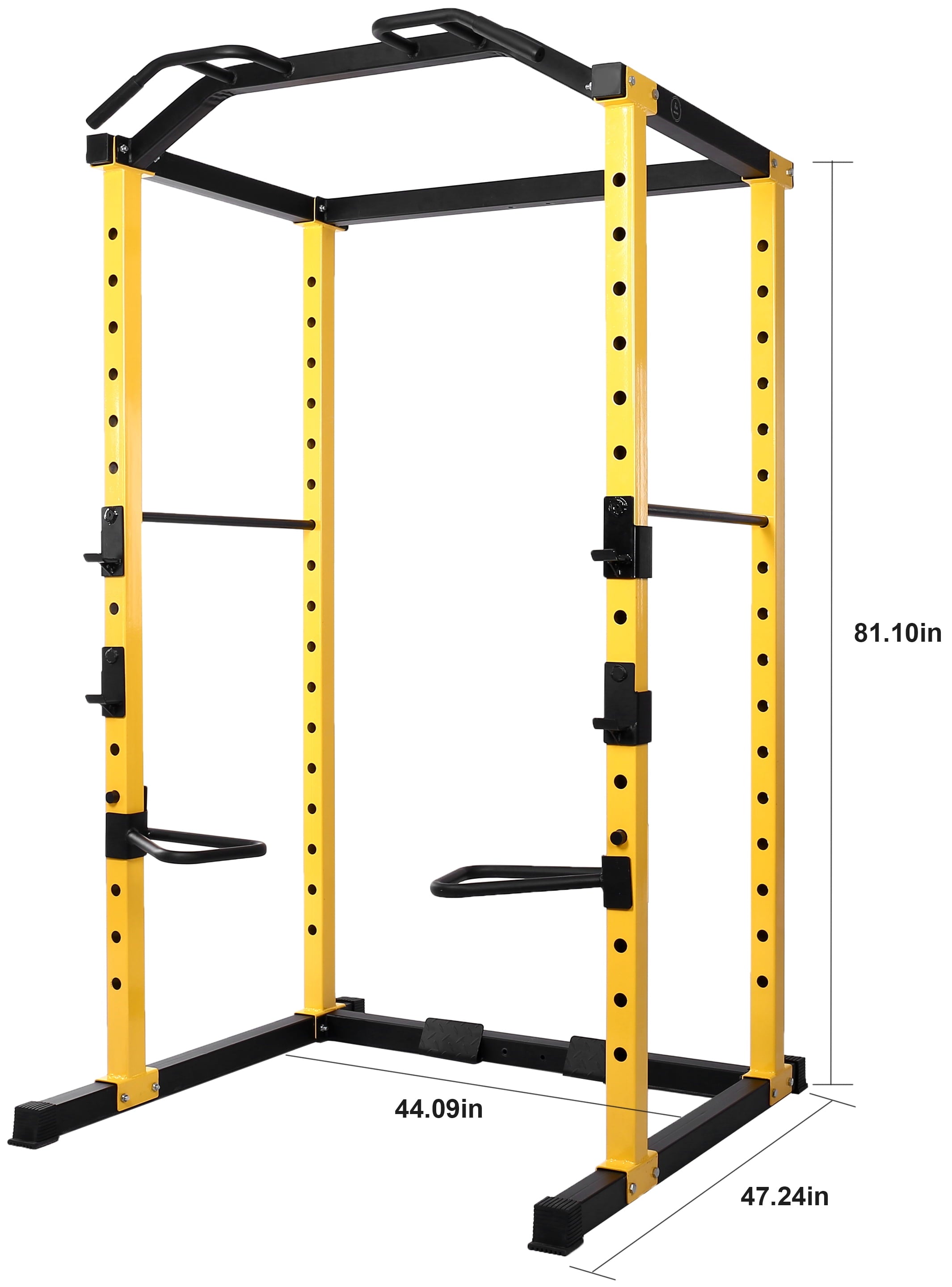 BalanceFrom PC-1 Series 1000lb Capacity Multi-Function Adjustable Power Cage Power Rack with Optional Lat Pull-down and Cable Crossover, Power Cage Only, Black