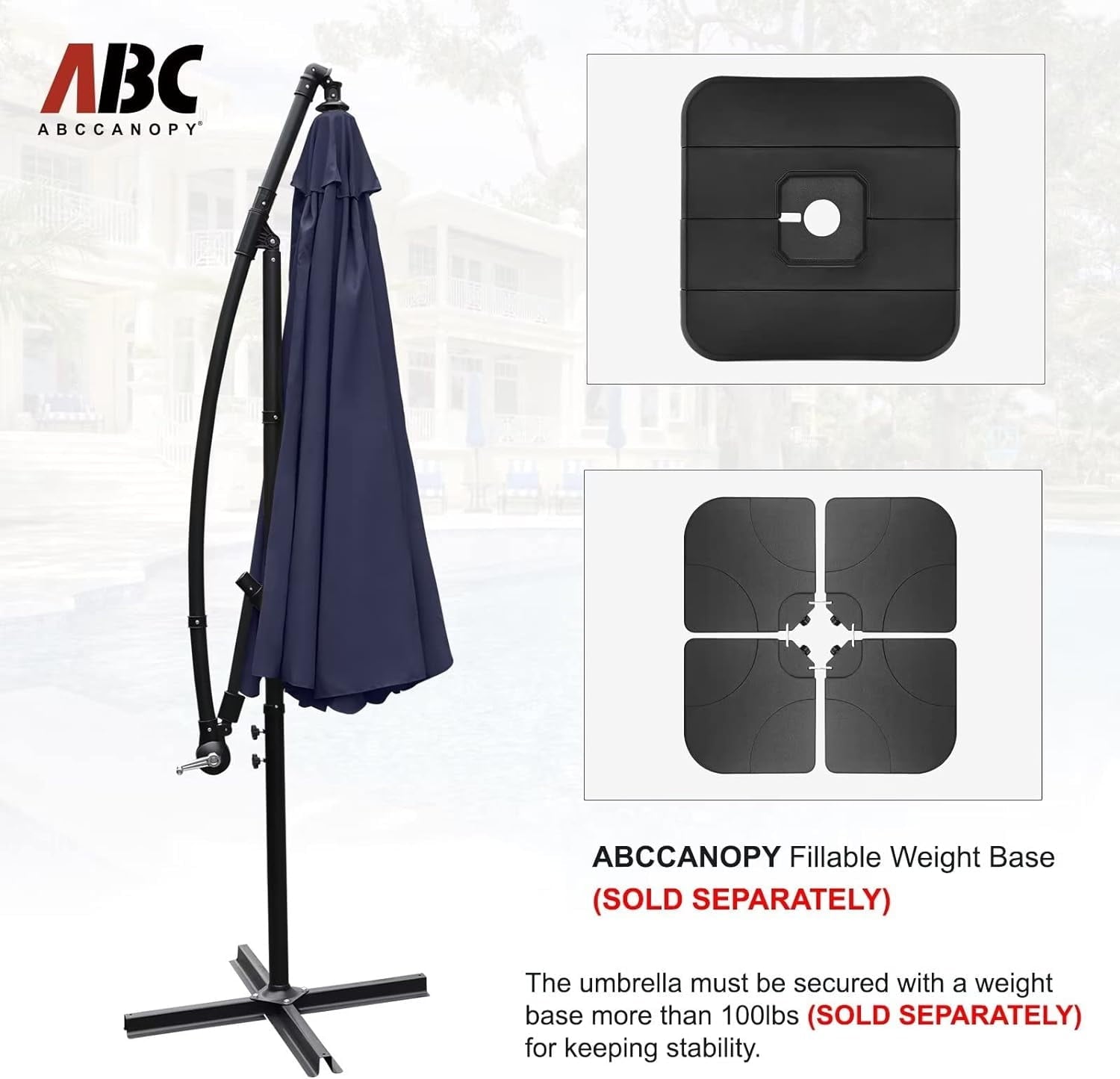 ABCCANOPY 10 FT Patio Umbrellas with Crank & Cross Base for Garden, Backyard, Pool and Beach, 12+ Colors(Turquoise)