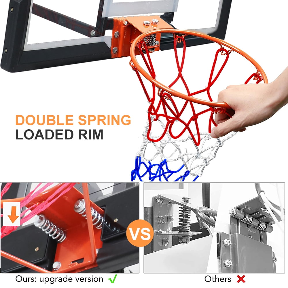 48in Basketball Backboard and Rim Combo, iFanze Professional Wall-Mounted Basketball Hoop with Shatterproof Polycarbonate Backboard for All Levels Indoor Outdoor Use