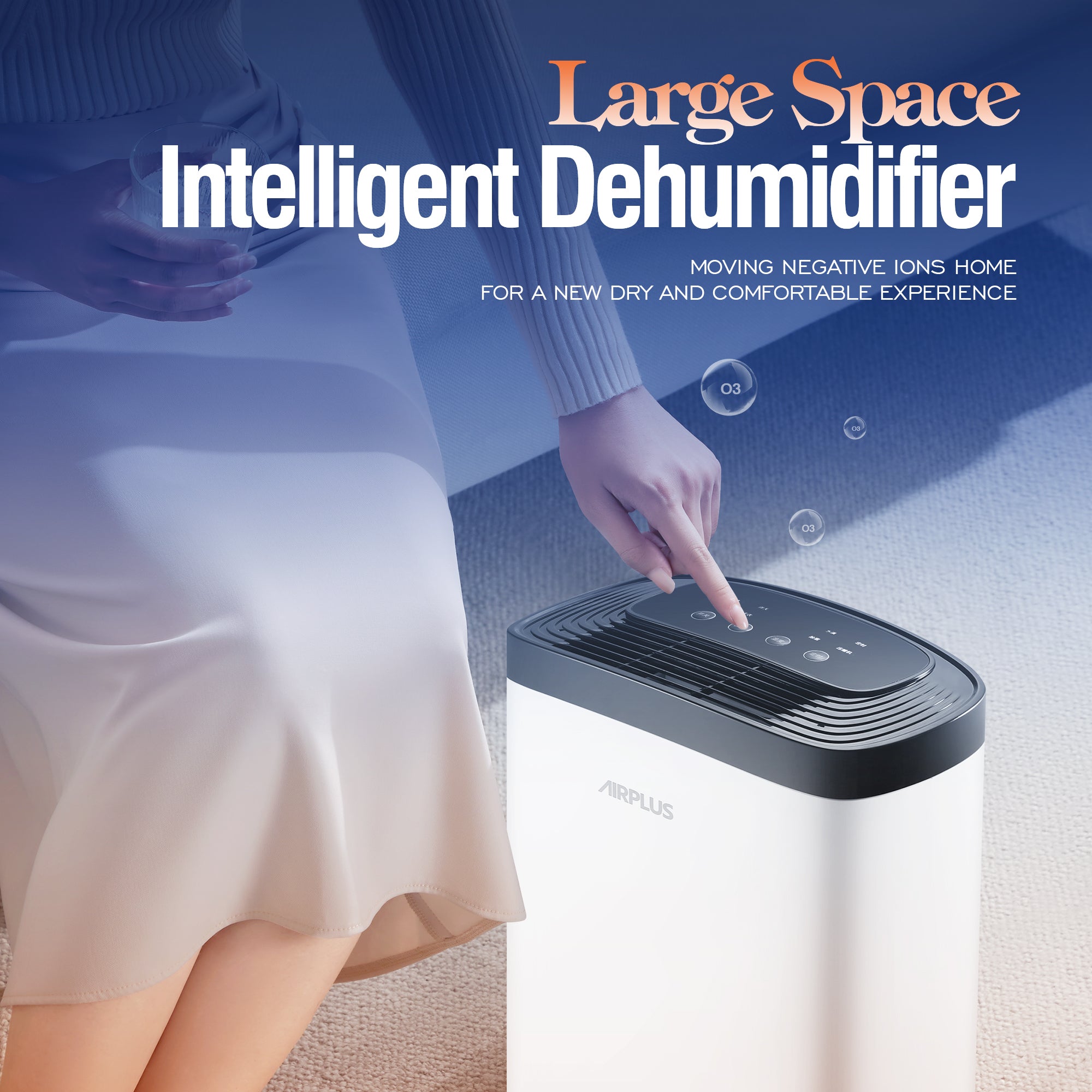 AIRPLUS Dehumidifiers, 30 Pint Dehumidifiers with Drain Hose, 1,500 Sq. ft. Dehumidifier for Home, Rebuilt Dehumidifiers for Basement, AP1907, White