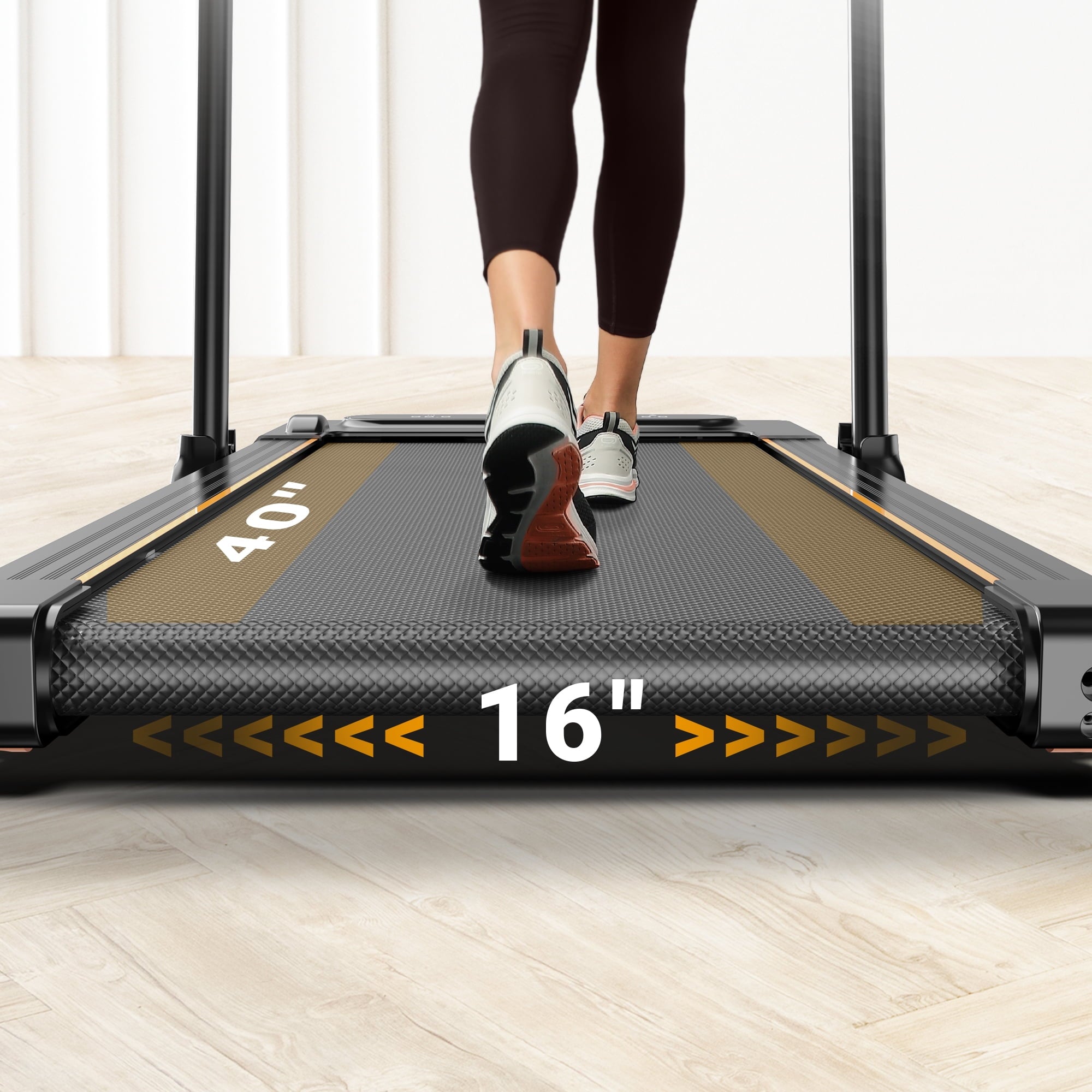 2 in 1 Walking Pad,Under Desk Treadmill for Home/Office, Neche Folding Treadmill 2.5HP with Remote,0.6-7.6mph