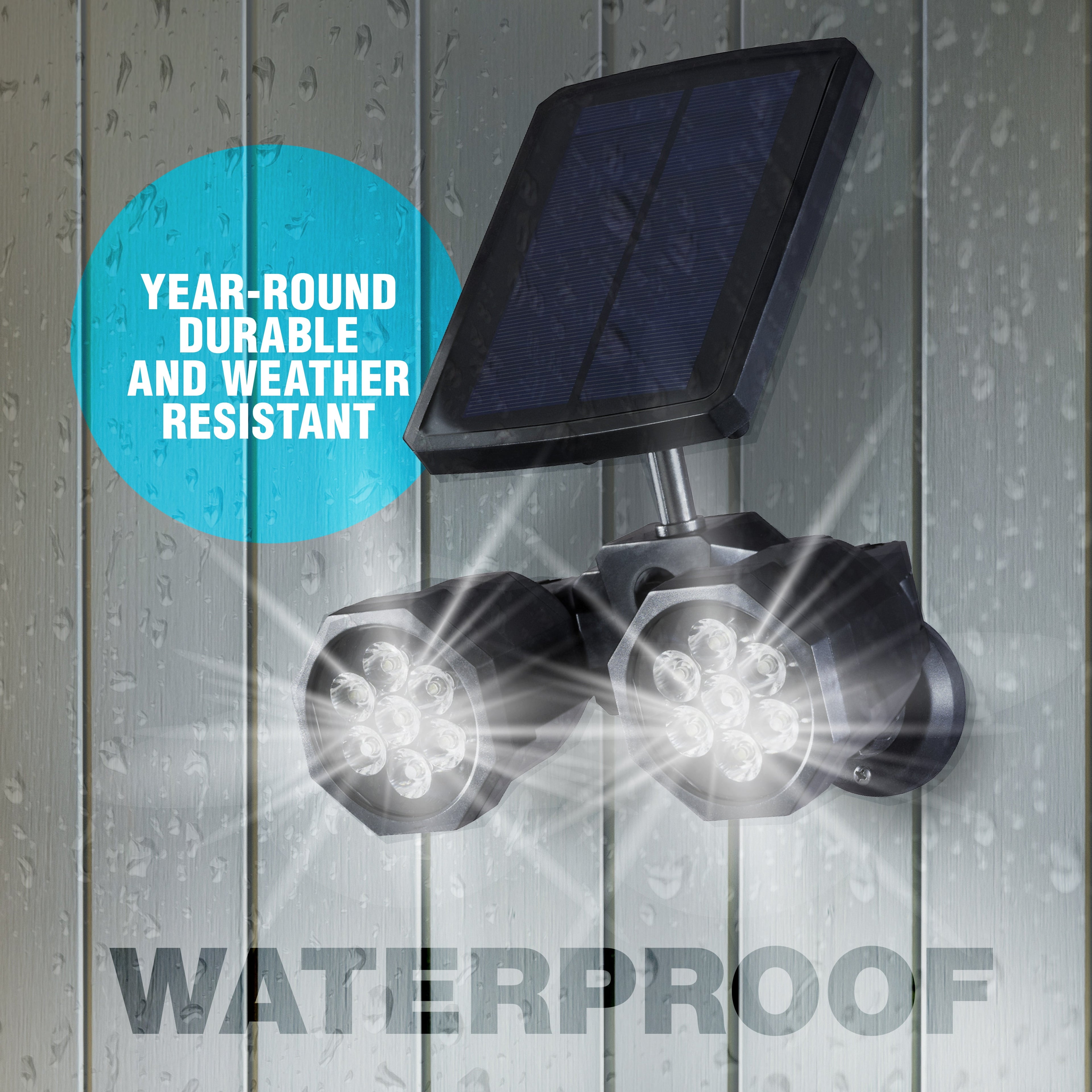 Bell and Howell Bionic Spotlight Duo Solar Outdoor Security Light Solar Lights 120° Beam Angles