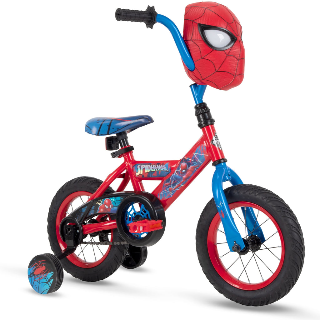 12" Marvel Spider-Man Bike with Training Wheels, for Boys', Red by Huffy